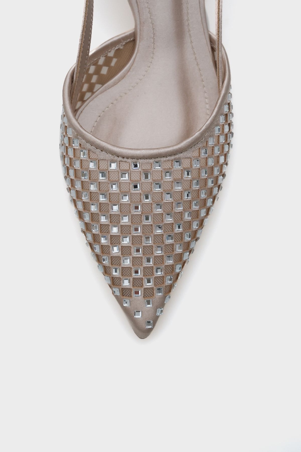 Capone Outfitters-Olga Satin Stone Damenschuhe mit mittlerem Absatz und spitzer Zehenpartie und offenem Rücken 2