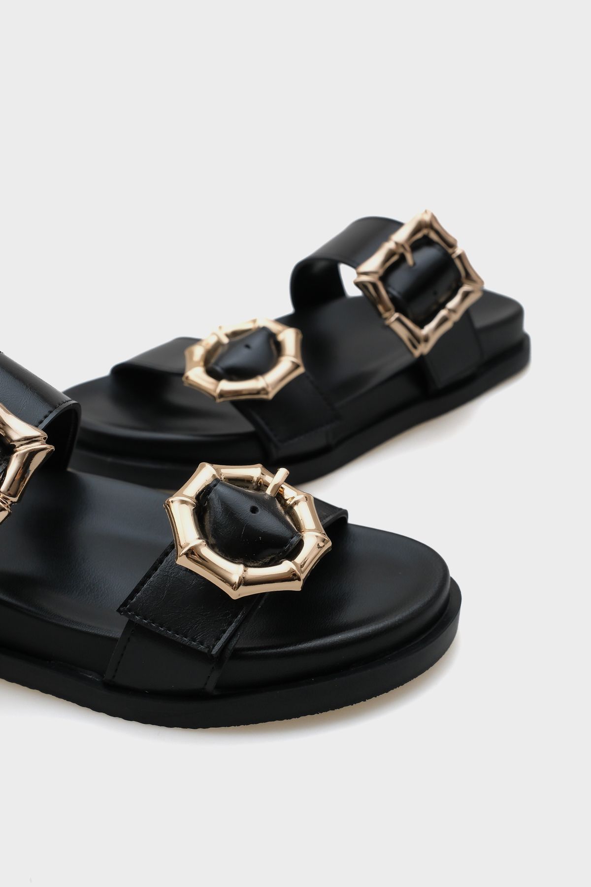 Capone Outfitters-Marti Double Buckle Women's Comfort Slippers 3