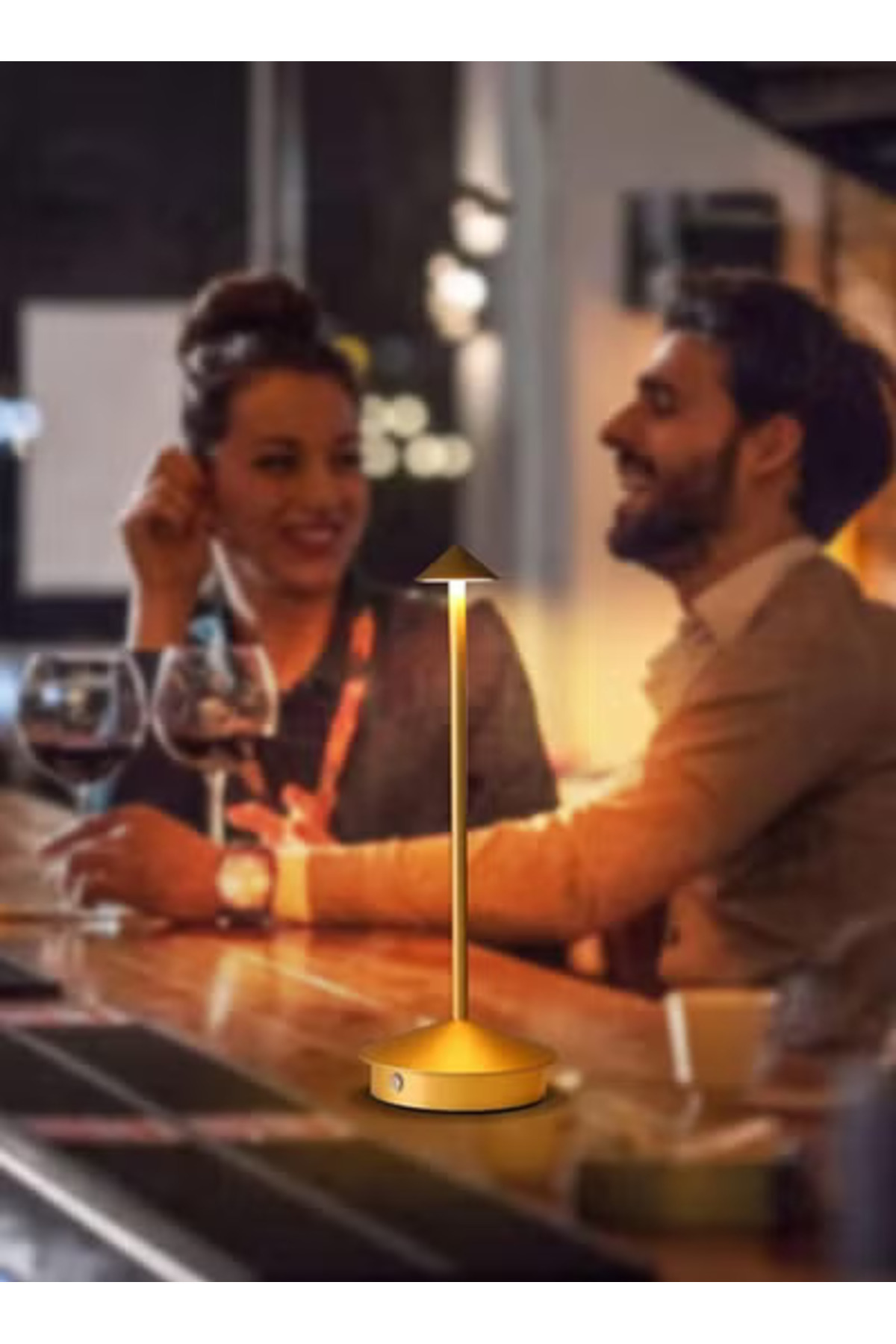 Taimi-Wireless Touch Table Lamp Dimmable Battery Operated Rechargeable 3 Color LED Desk Lamp,Gold 6