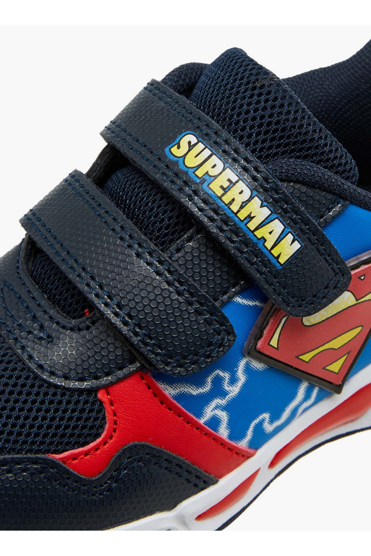 Superman-Print Light-Up Sneakers with Hook and Loop Closure 4