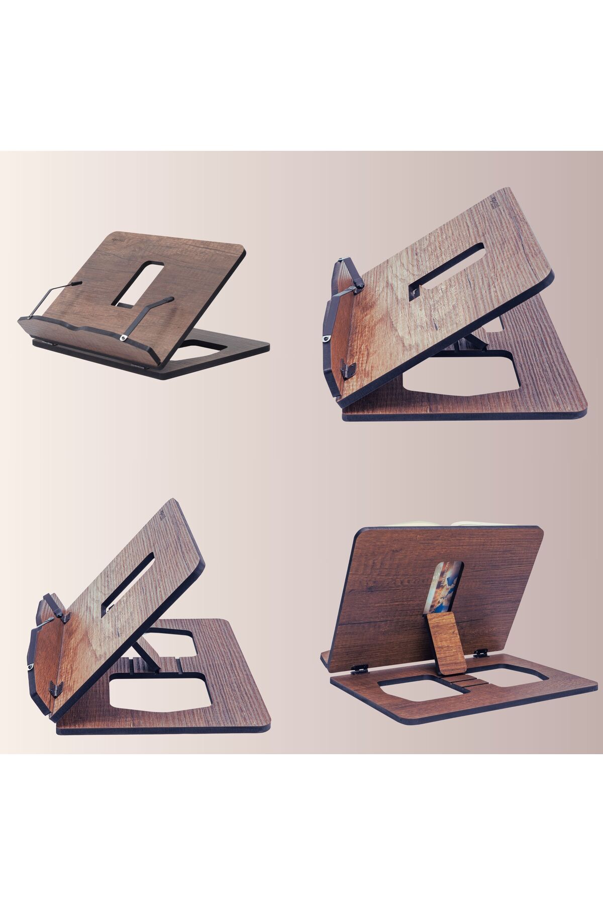 Vigo Wood-حامل قراءة الكتب طاولة القراءة حامل كتب الطبخ طاولة قراءة الكتب الخشبية طاولة قراءة القرآن الكريم 6