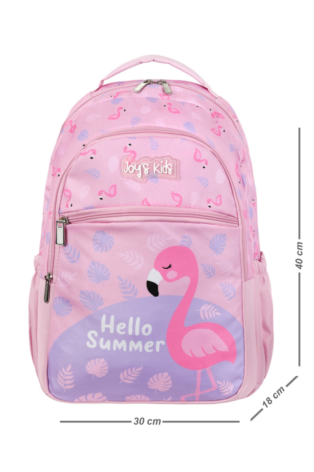 Bliss-Licensed Flamingo Patterned Elementary School Bag, Lunchbox and Pencil Case Set of 3 7