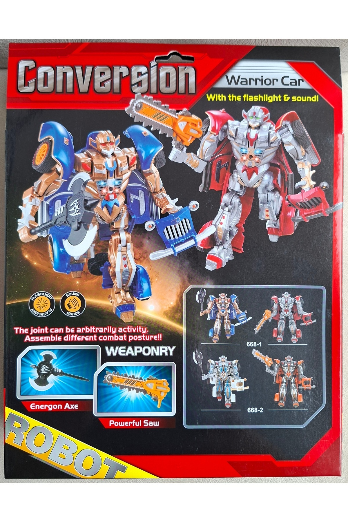 Vardem Transformers Oyuncak Arabaya Dönüşen Sesli ve Işıklı Robot