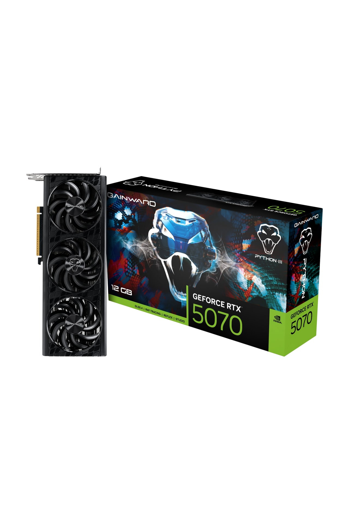 gainward-بطاقة رسومات GeForce RTX5070 PYTHON III سعة 12 جيجابايت GDDR7 192 بت للألعاب 1