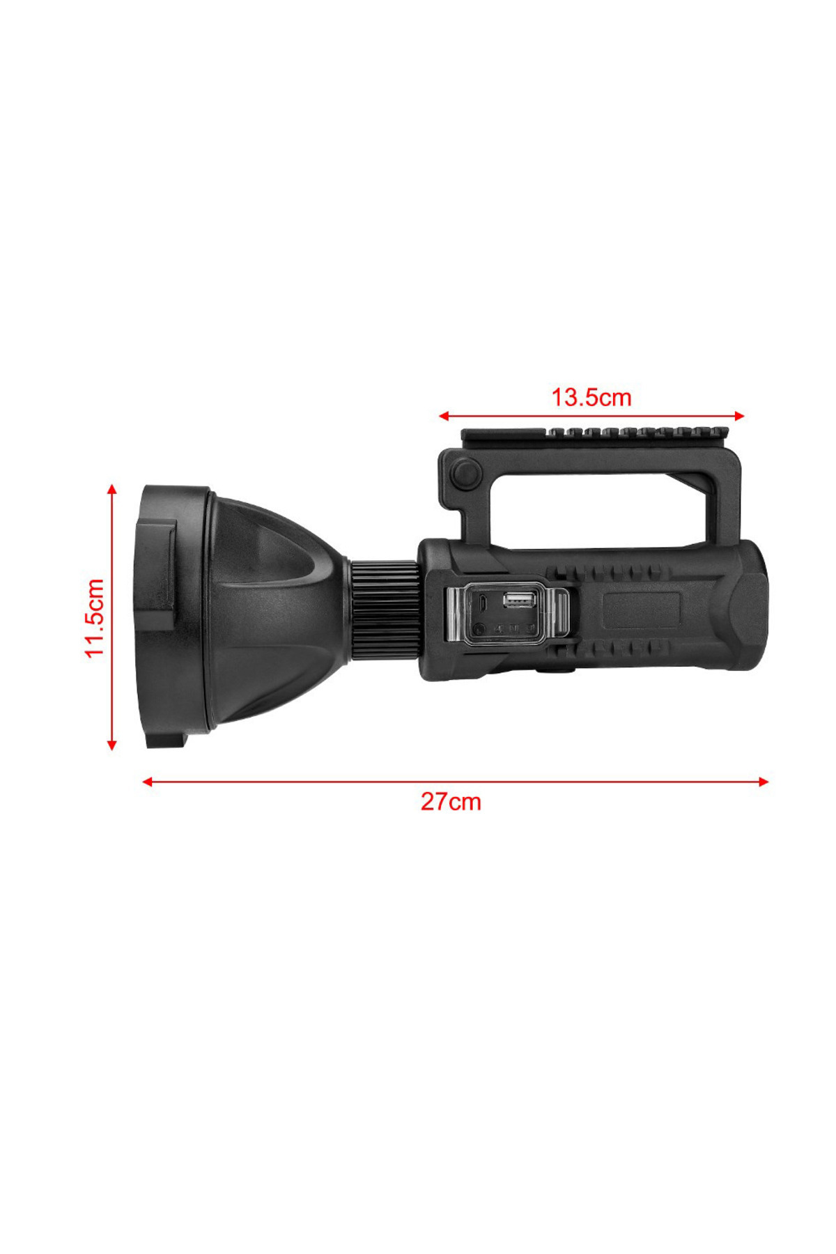 barste-Rechargeable LED flashlight with charging function, 4 modes, tripod included 7