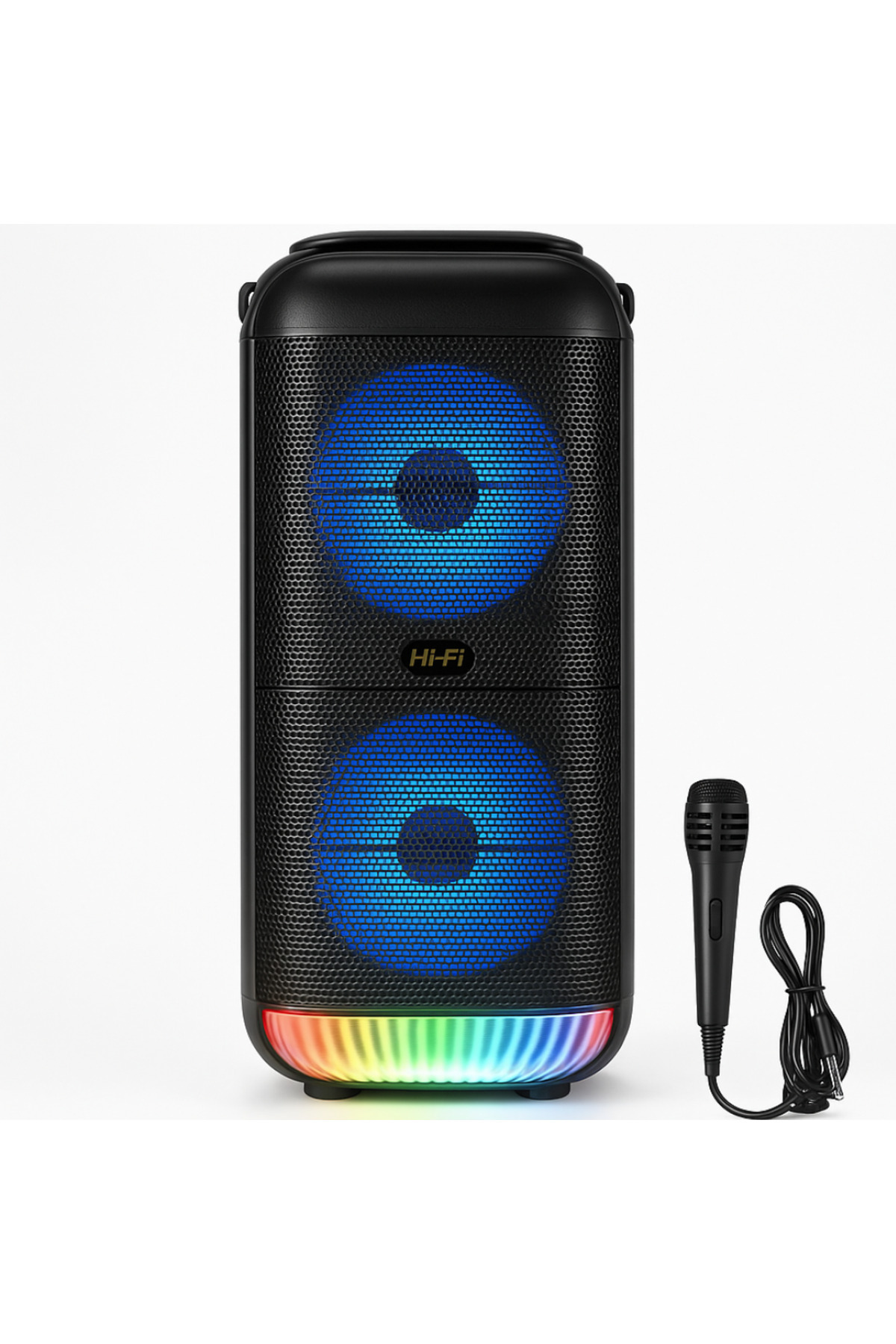barste-Portable Bluetooth speaker, built-in battery, 2x10W, lights, 2 speakers 1
