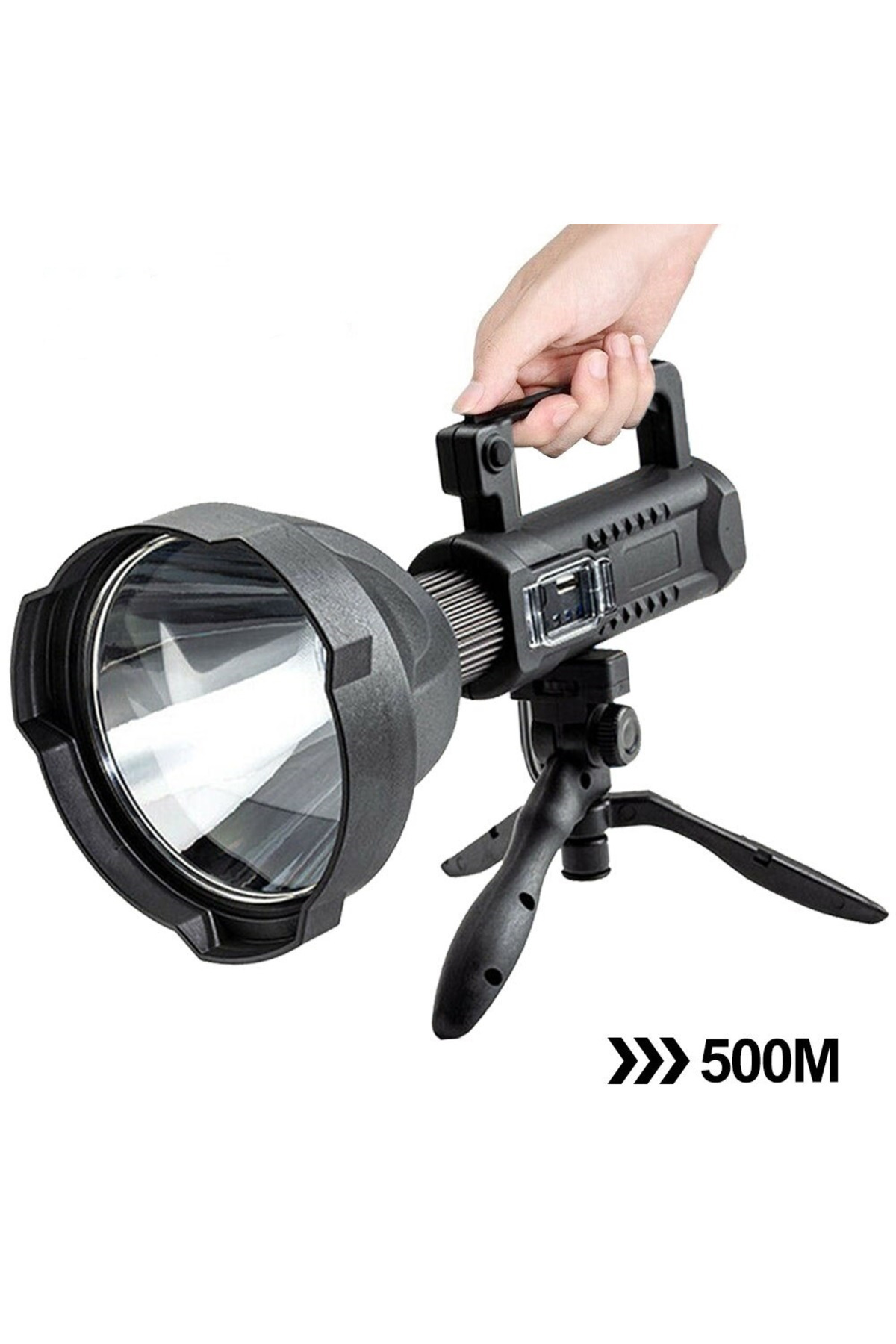 barste-Rechargeable LED flashlight with charging function, 4 modes, tripod included 8