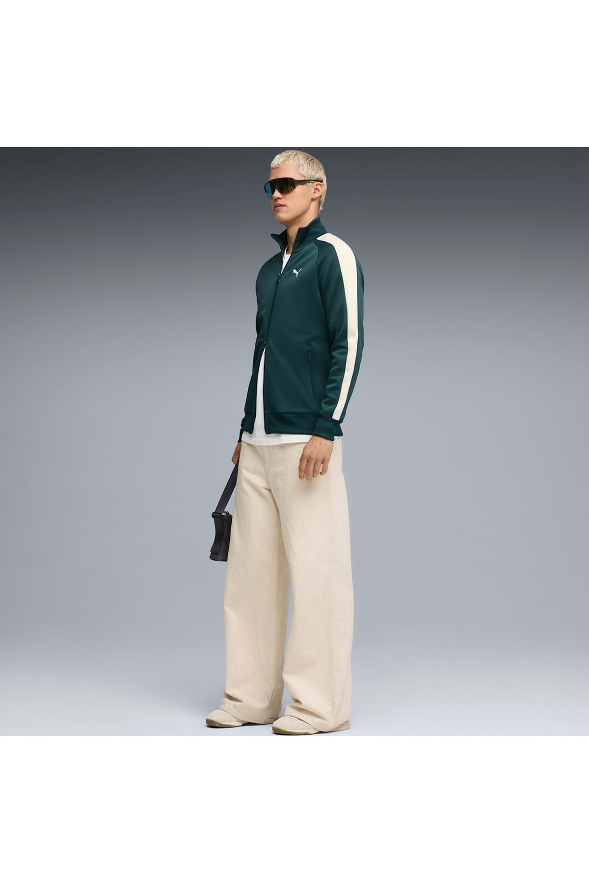 Puma-T7 Always On Track Jacket 629587-75 Ανδρικό αθλητικό μπλουζάκι ΠΡΑΣΙΝΟ 5