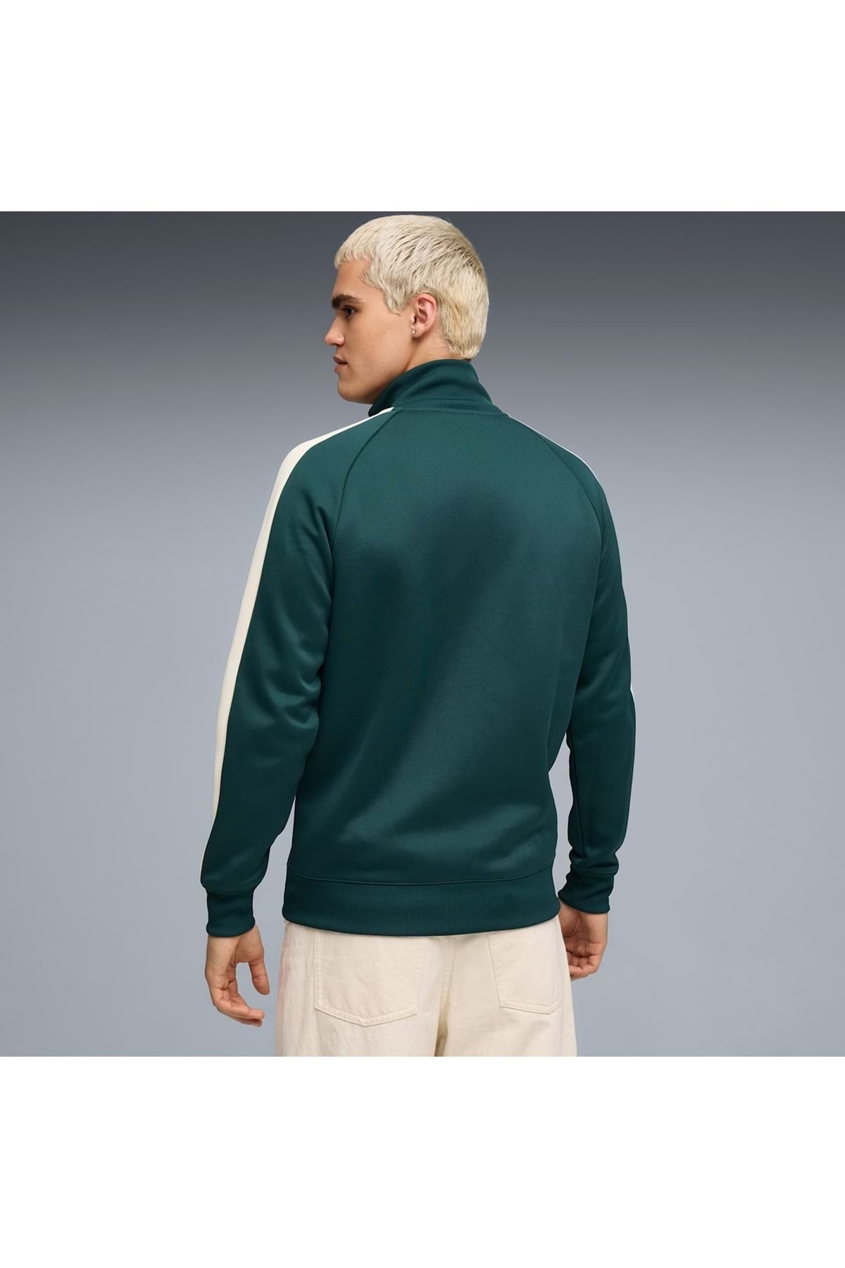 Puma-T7 Always On Track Jacket 629587-75 Ανδρικό αθλητικό μπλουζάκι ΠΡΑΣΙΝΟ 4