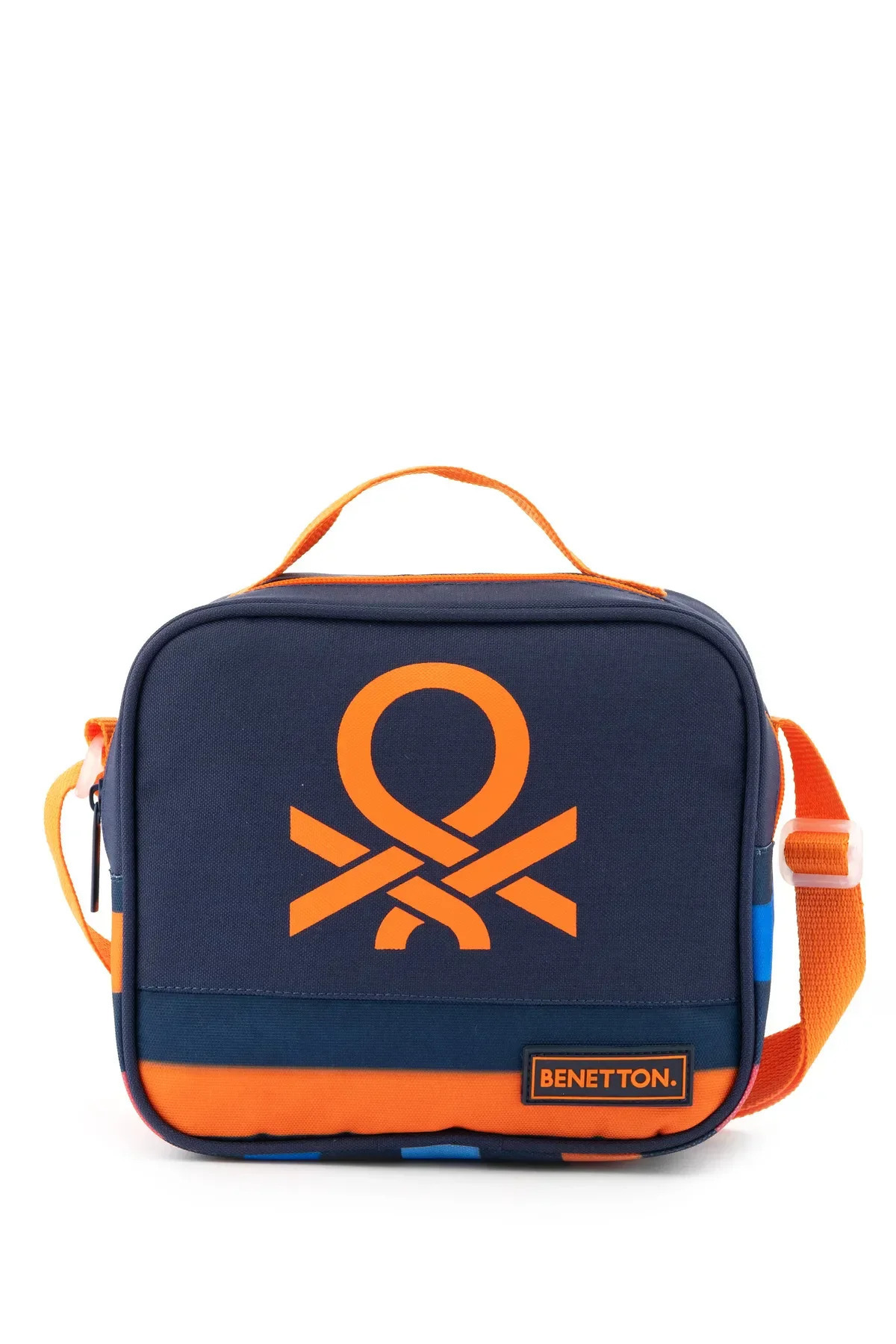 United Colors of Benetton . Çizgili Ve İkonik Logo Baskılı Unisex Çocuk Beslenme Çantası