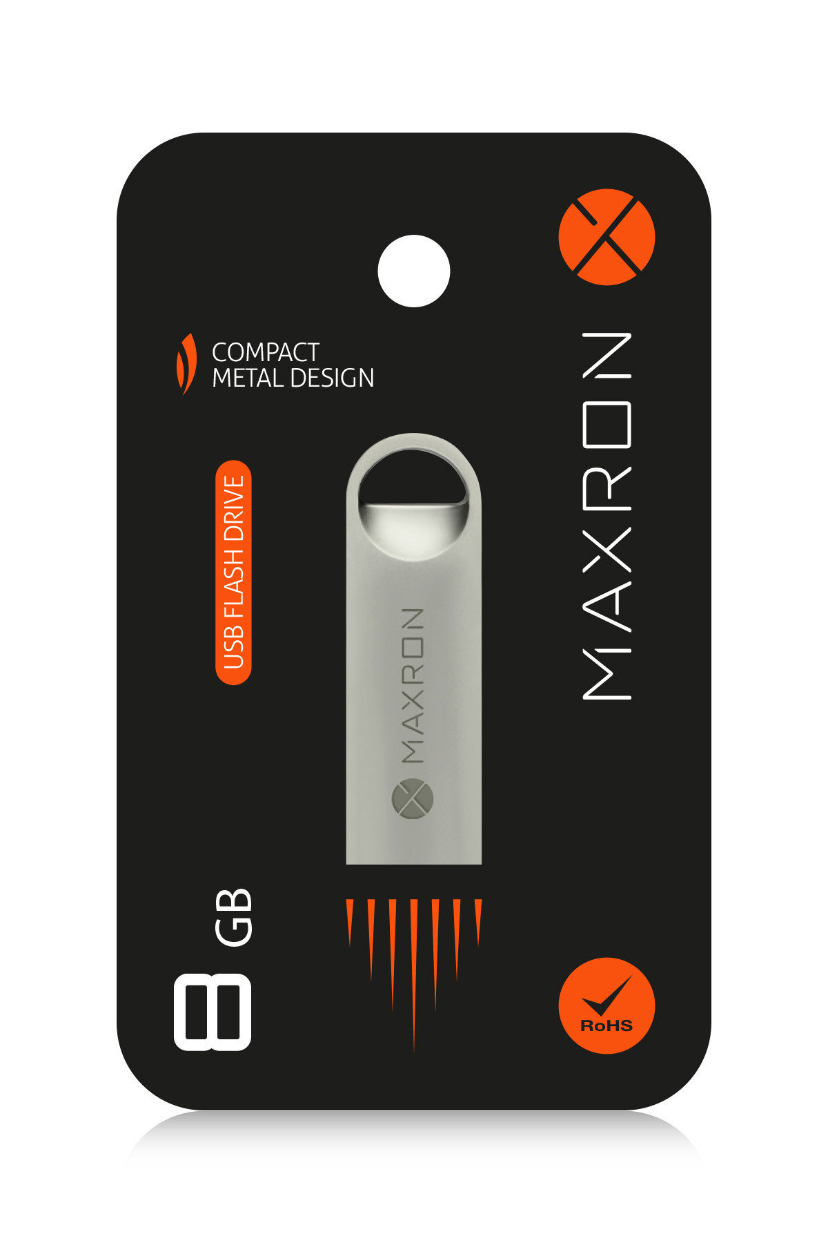 Maxron-8 Gb Flash Memory Metal Body Secure USB Memory Data Traveler with Lifetime Warranty 1