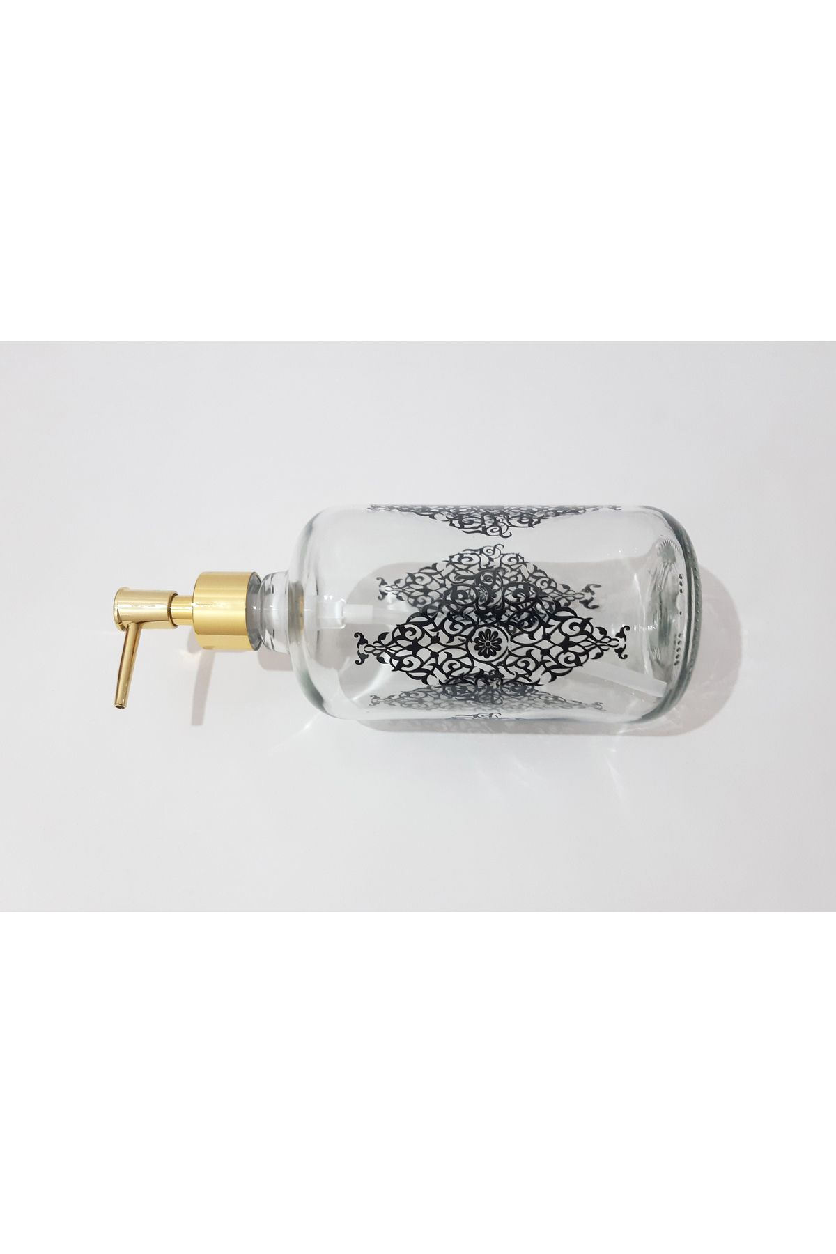 renkli çiçekler-800 ml Glass Liquid Soap Dispenser Patterned Large Size Soap Dispenser 7