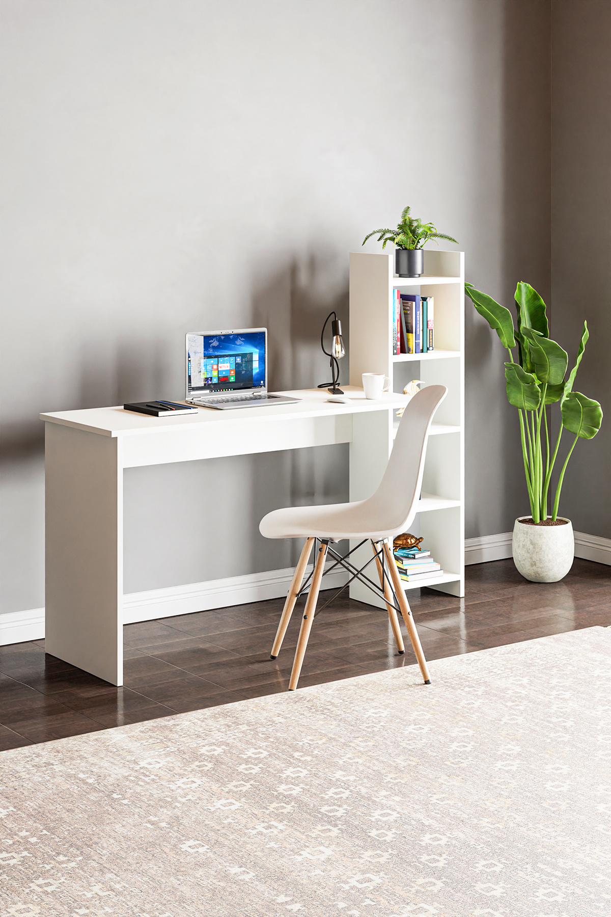 interGO-Working Desk With Bookcase 1