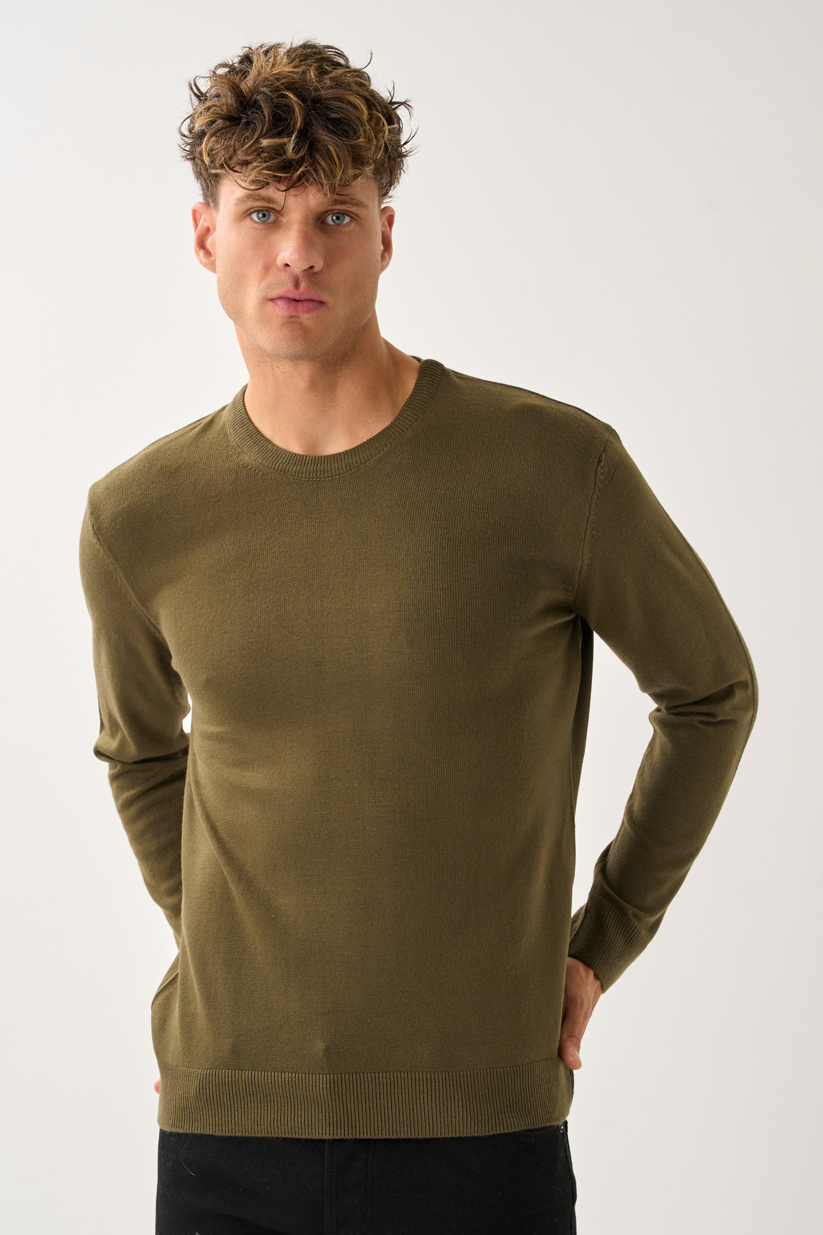 Redline  Valmont Standart Fit Bisiklet Yaka Triko Kazak - Görsel 4