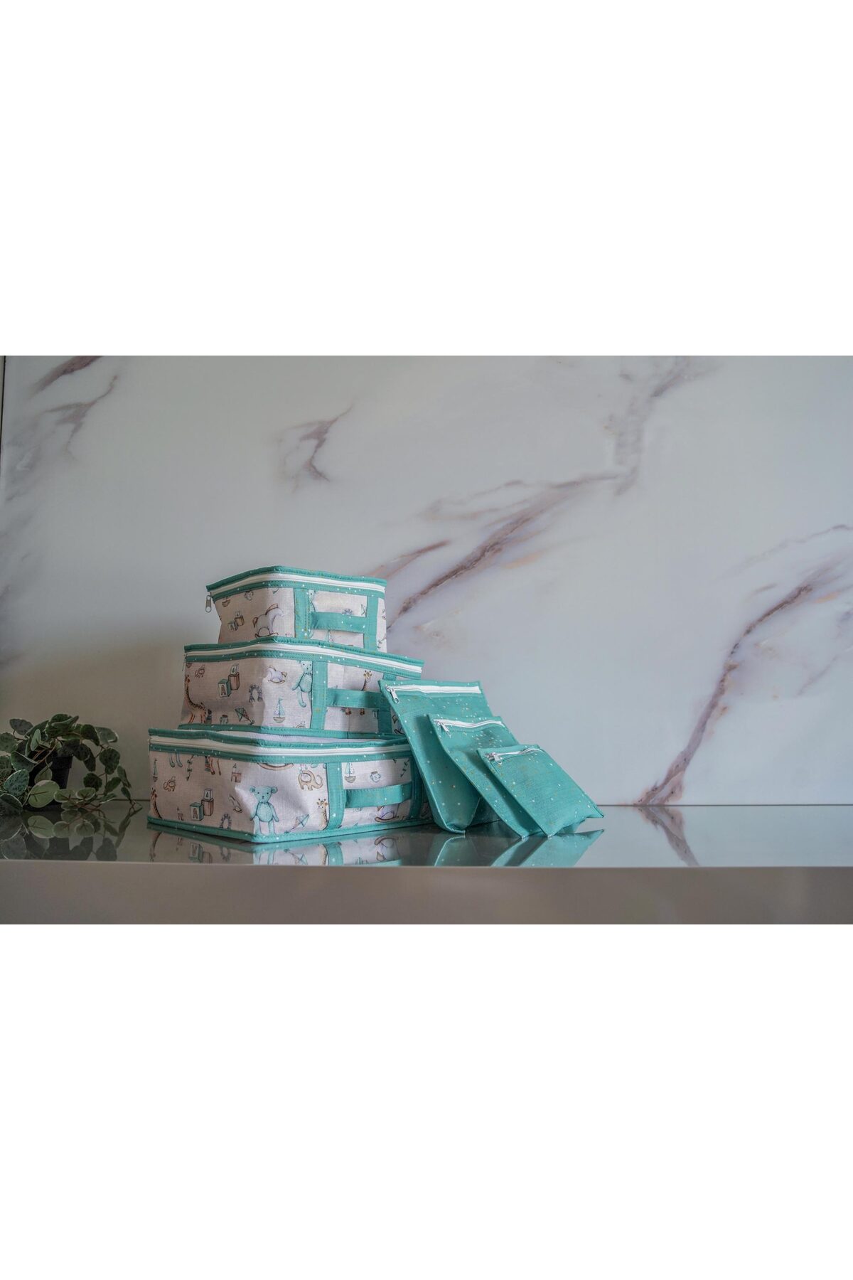 FORSACE 13 Parçadan Oluşan Yeni Doğan Bebek Bakım Seti Mavi(bavul-altbakım-baza-sepet-bakımç.-3lüçek) fotoğrafı 3 (önizleme)