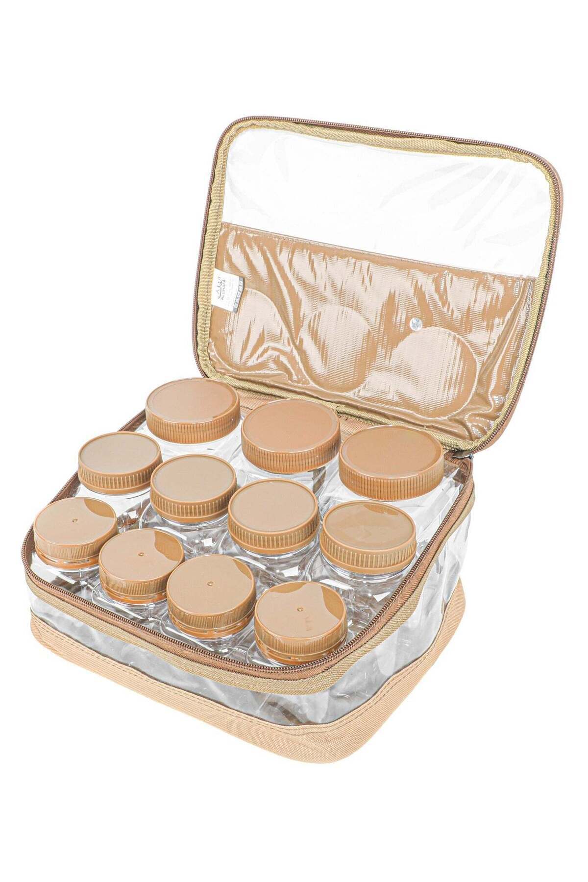 Generic-ALGHAFA Spice Box Bag, 11 pieces, 200 ml, 350 ml, 680 ml, khaki color, 11 pieces, from Al Ghafa 1