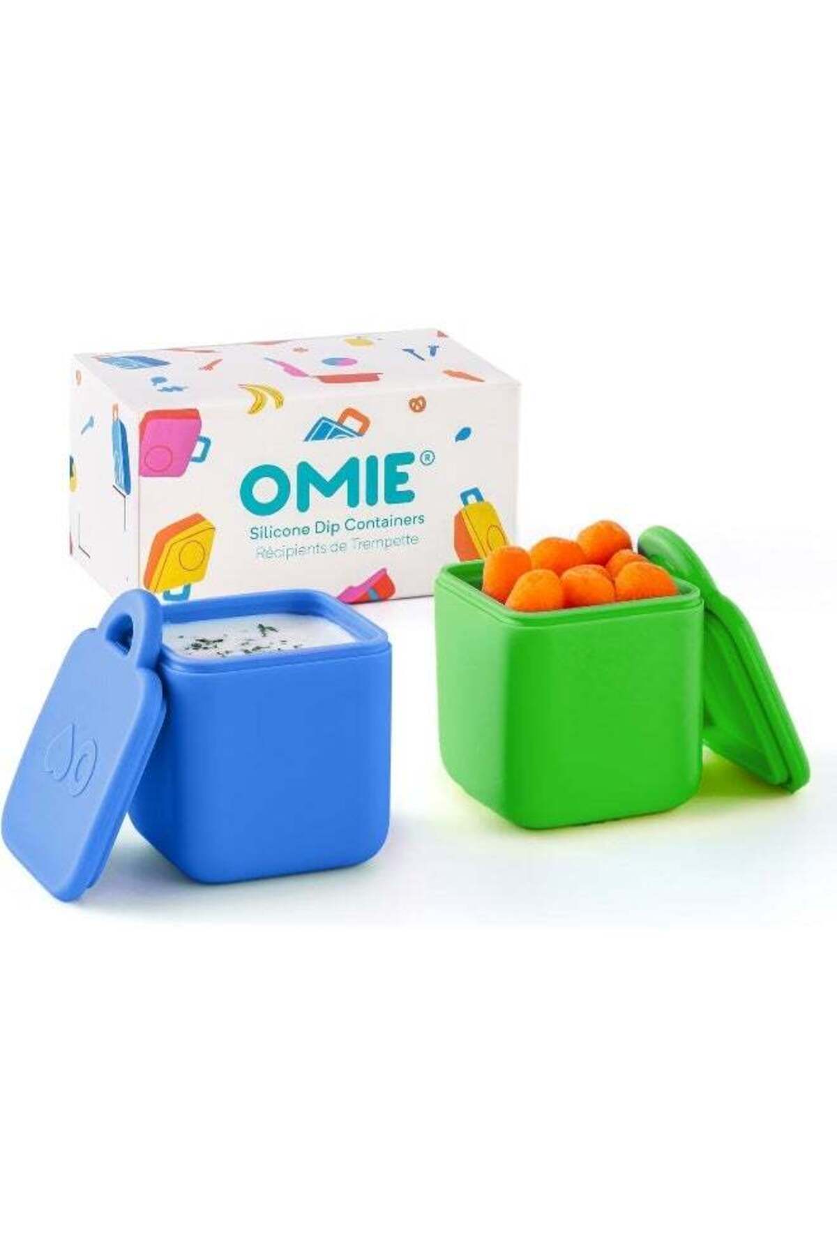 Generic-OMIE Omie OmieBox (2 pack) Leakproof Dips Containers To Go, Salad Dressing Container, Condiment Con 1