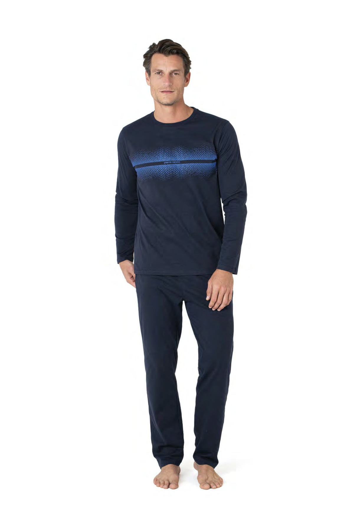 ست پیژامه و لباس خواب مردانه طرح دار فاق نرمال آستین بلند | پیر کاردین Pierre Cardin CH.PC.6.102.C0 - تصویر 5