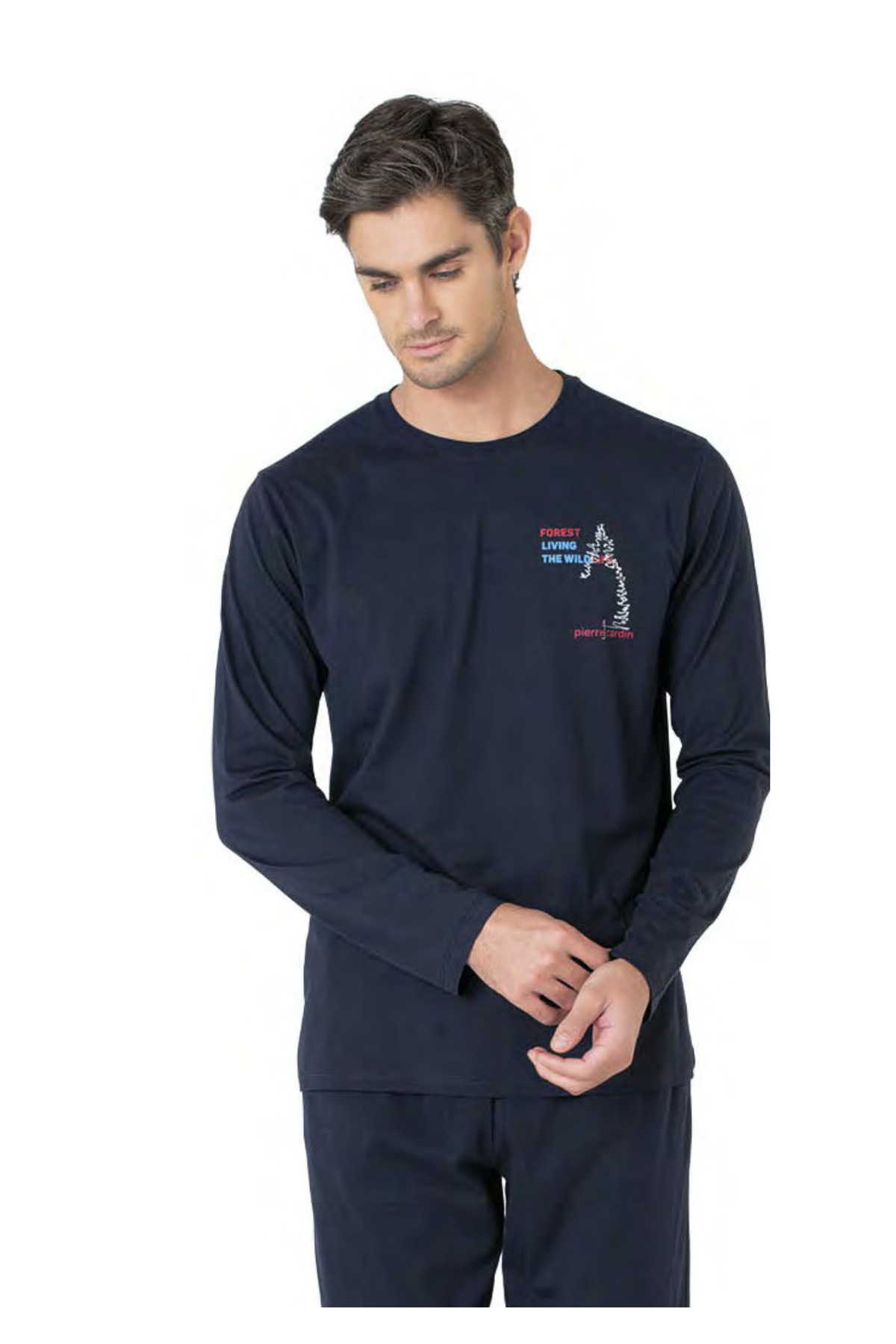 ست پیژامه مردانه طرح دار فاق نرمال آستین بلند | پیر کاردین Pierre Cardin CH.PC.6.103.C0 - تصویر 2