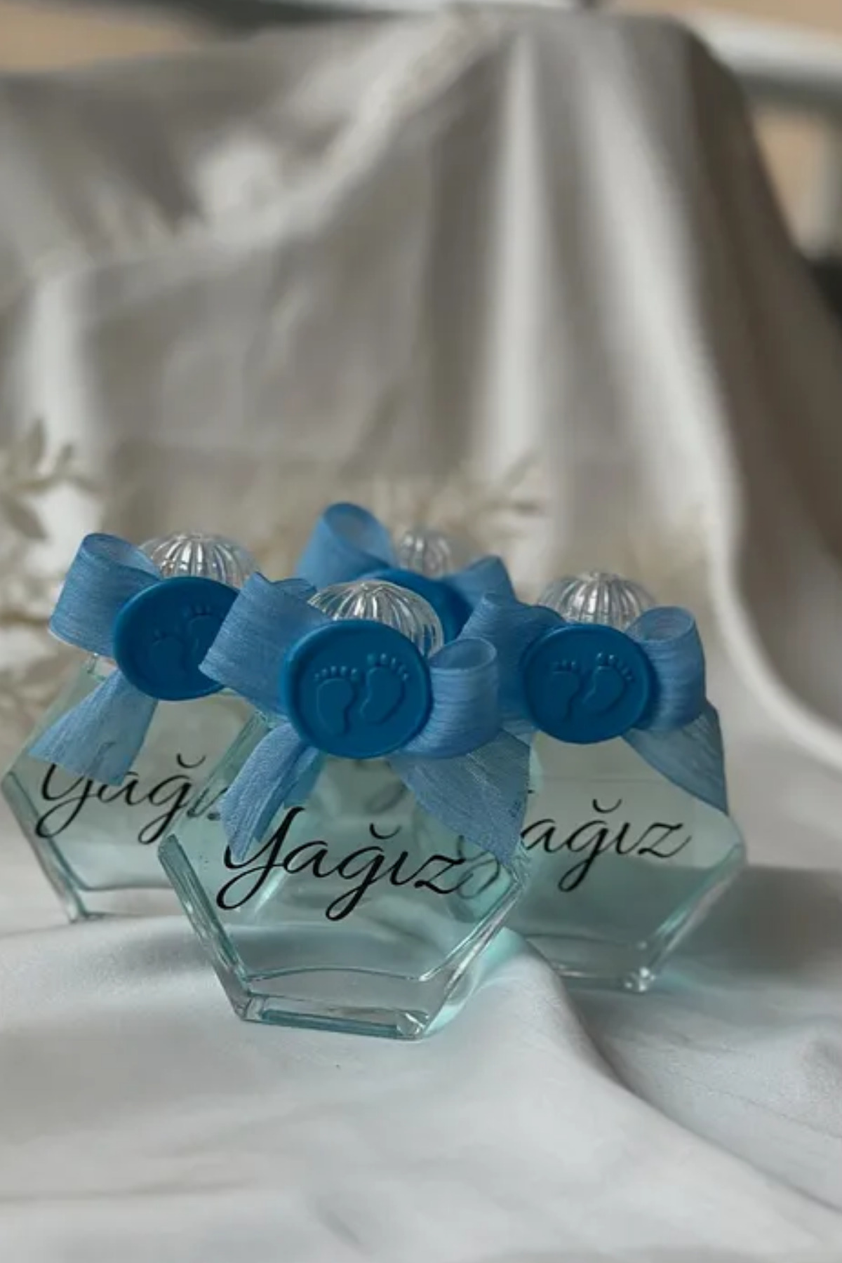 Manvellox Bebek Hediyelik Cam Kolonya Şişesi Doğum Hediyeliği 10 Adet fotoğrafı 6 (önizleme)