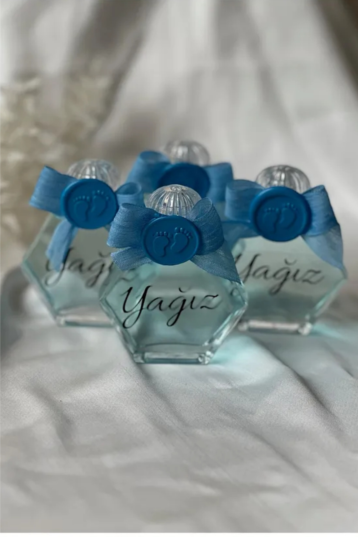 Manvellox Bebek Hediyelik Cam Kolonya Şişesi Doğum Hediyeliği 10 Adet fotoğrafı 4 (önizleme)