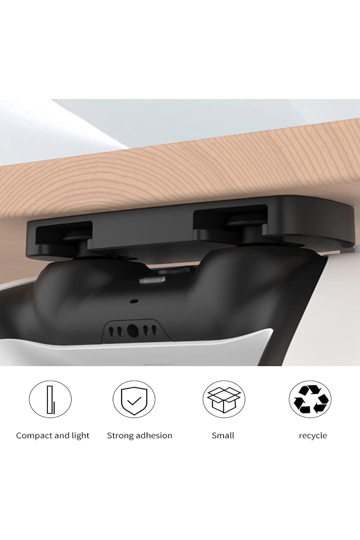 erorex-حامل طاولة للتحكم في بلاي ستيشن 5 و بلاي ستيشن 4، مثبت أسفل المكتب، وحدة تحكم Dualsense و Dualshock 4 3