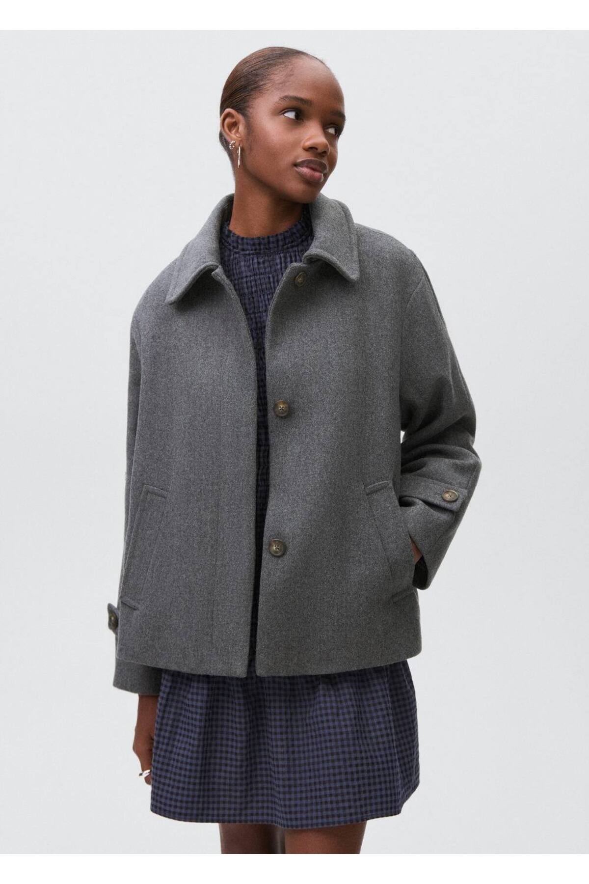 Mango Teen Yün kumaş palto