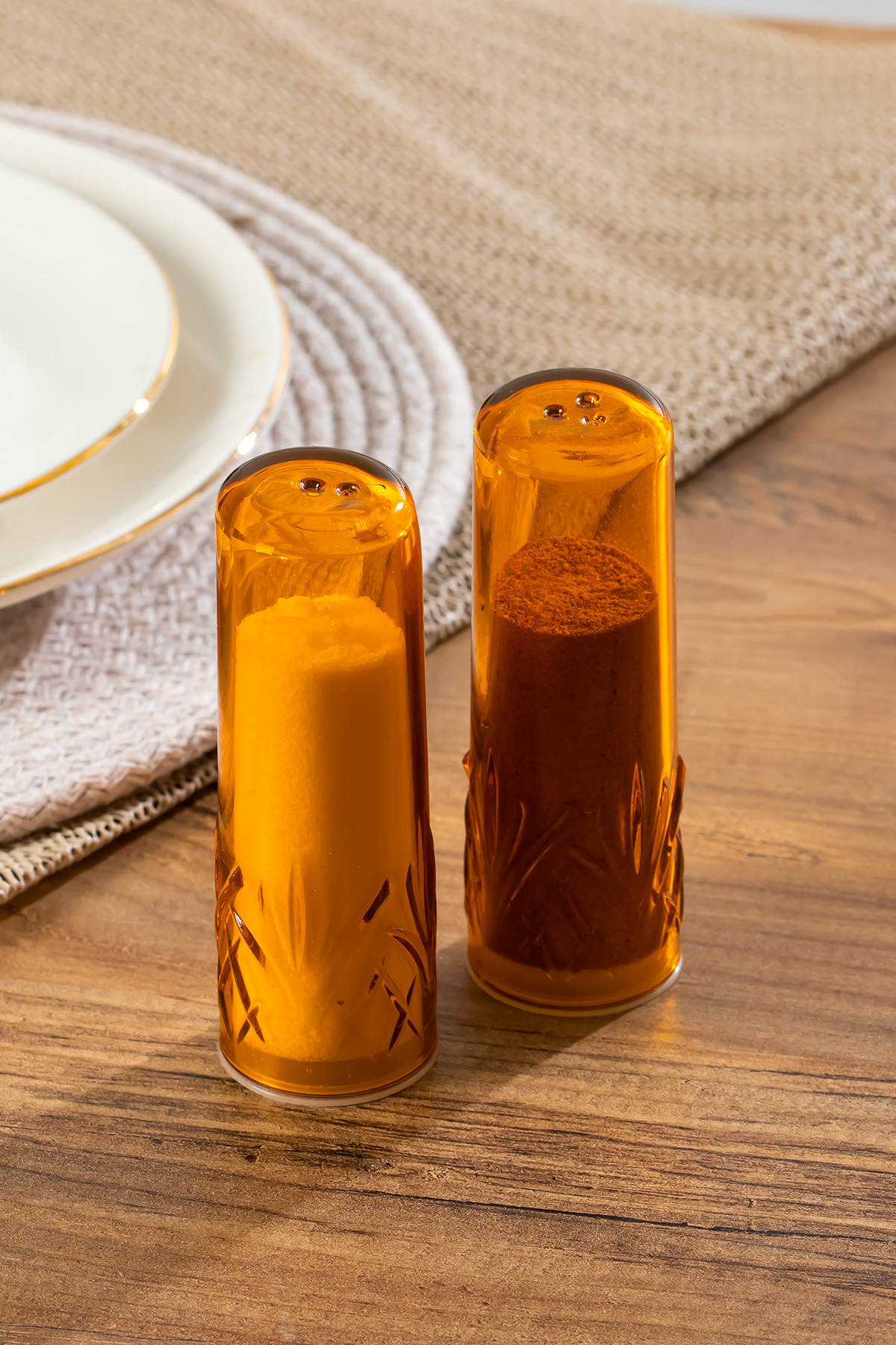 Perotti 4344 Melody 2'li Akrilik Tuzluk Biberlik Karabiberlik 11 Cm