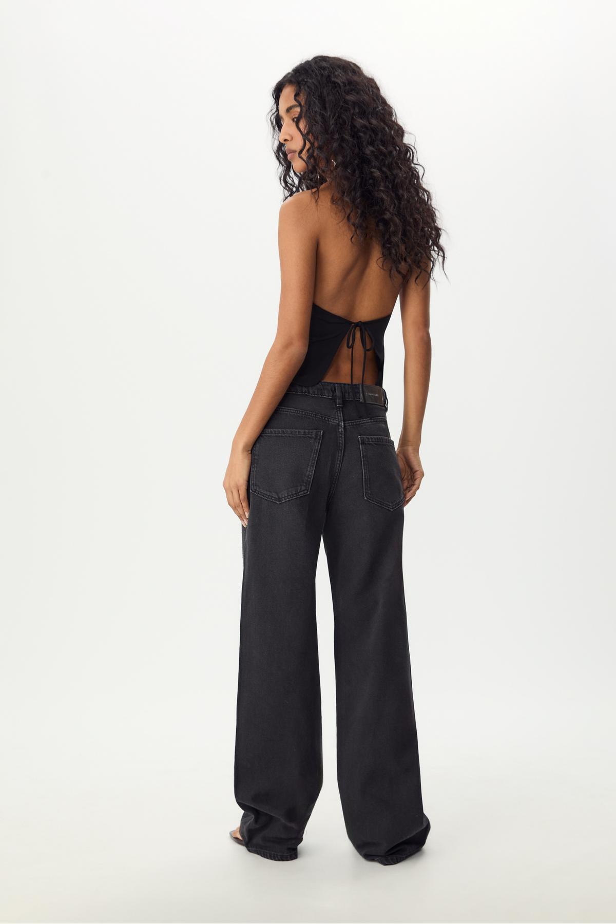 Stradivarius  Işıltılı Straight Fit Jeans - Görsel 5