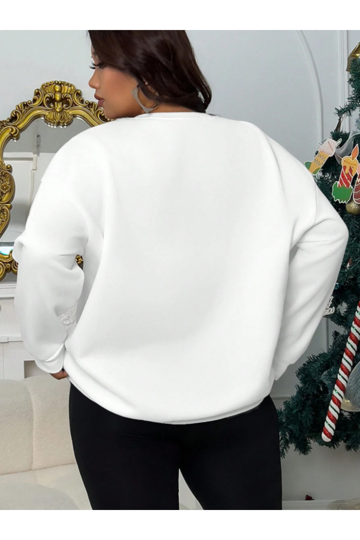 COHERENT Unisex Kadın/Erkek KITY HELLO Özel Baskılı Renkli Oversize Bisiklet Yaka Pamuklu Sweatshirt görsel 2