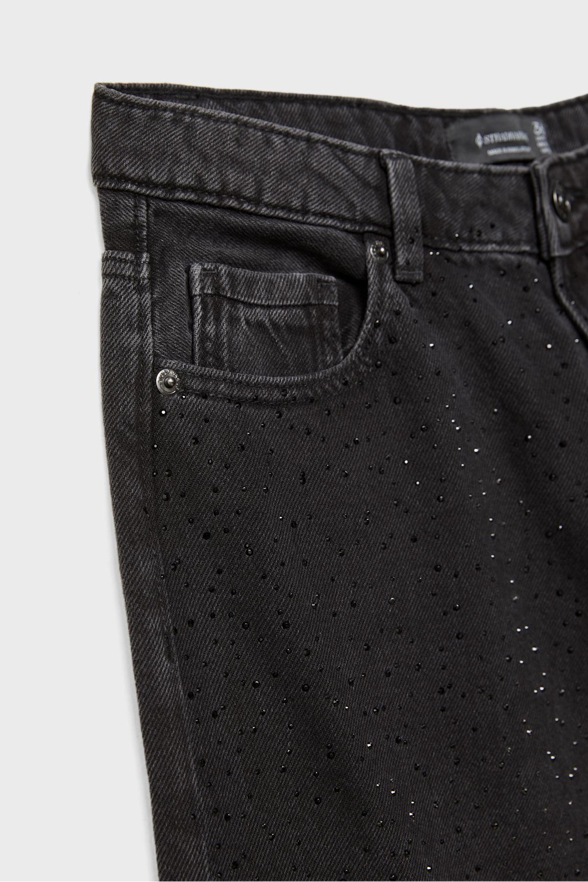 Stradivarius  Işıltılı Straight Fit Jeans - Görsel 8