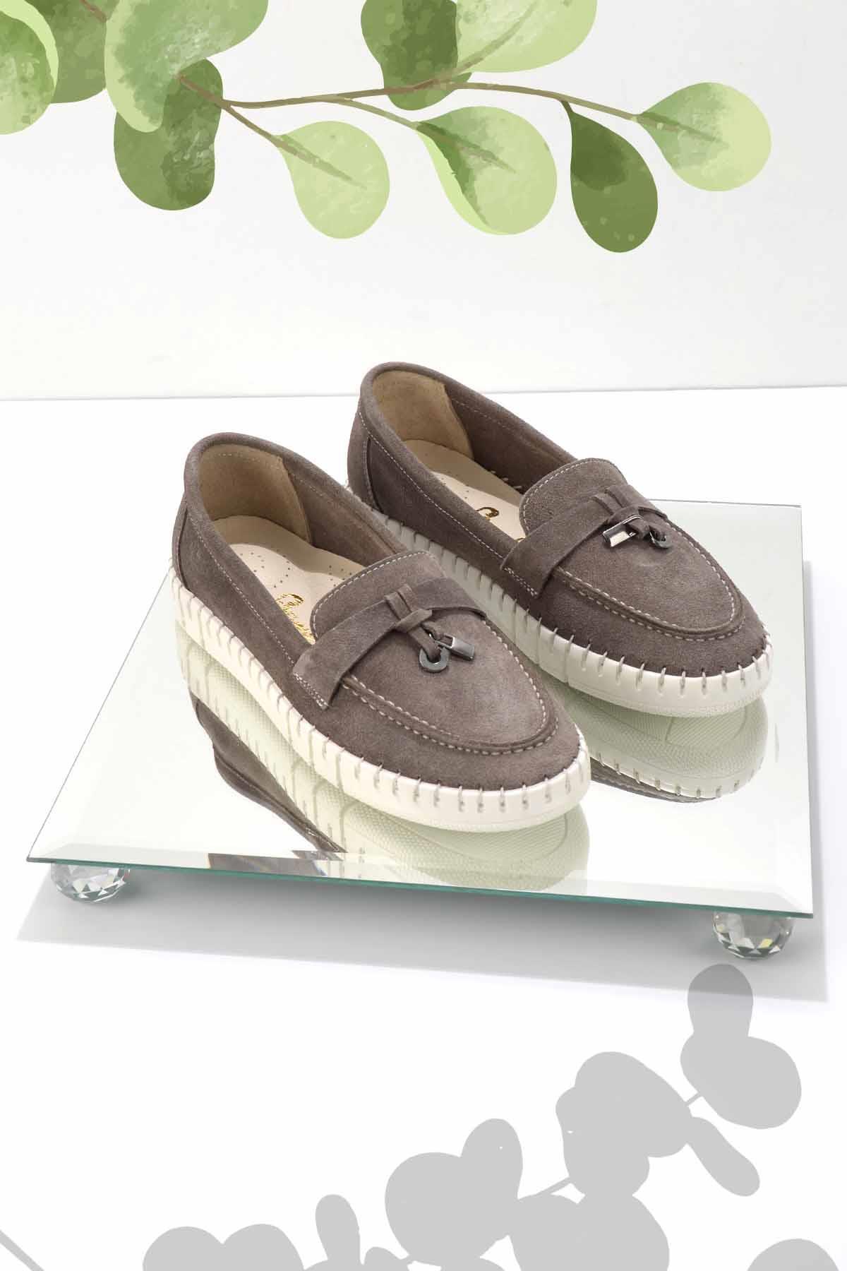 Bambi-Mokasyny damskie Vison Leather K01286654002 3