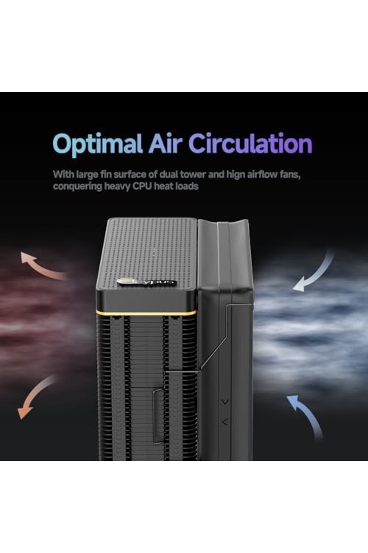 Generic-Ocypus Iota A40 CPU Air Cooler Single Tower CPU Cooler with Digital Display, 4 Heat Pipes, Silent 12 8