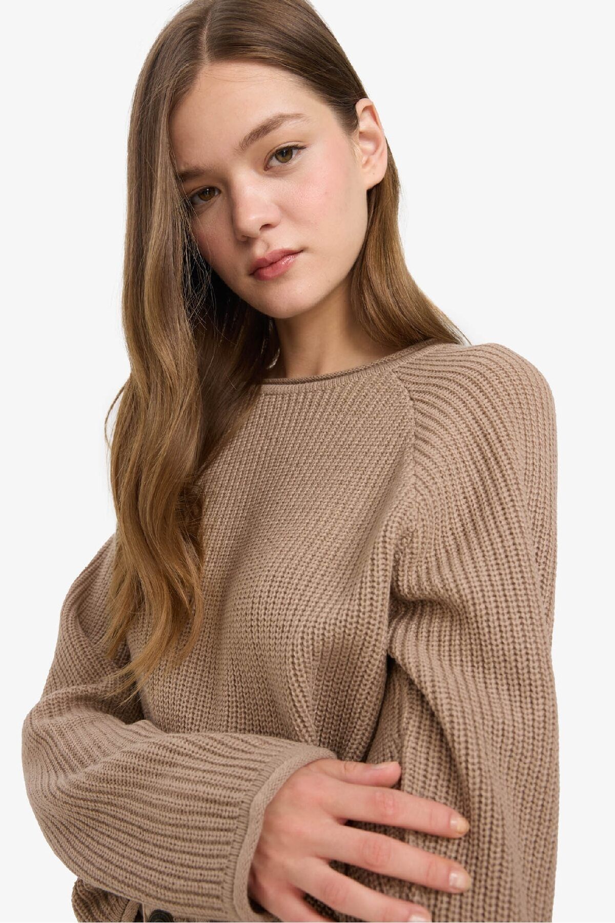 DeFacto-Coool Regular Fit Pulover cu Guler Rotund L2567AZ25WN 4