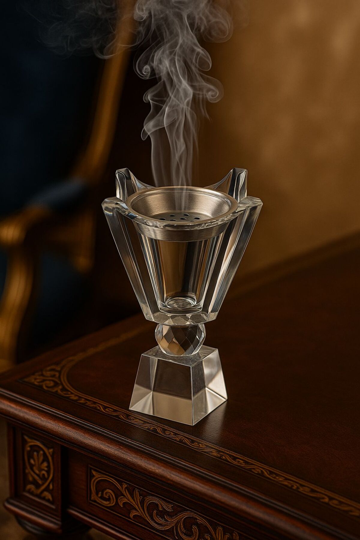 مبخرة زجاج كرستال حجم L