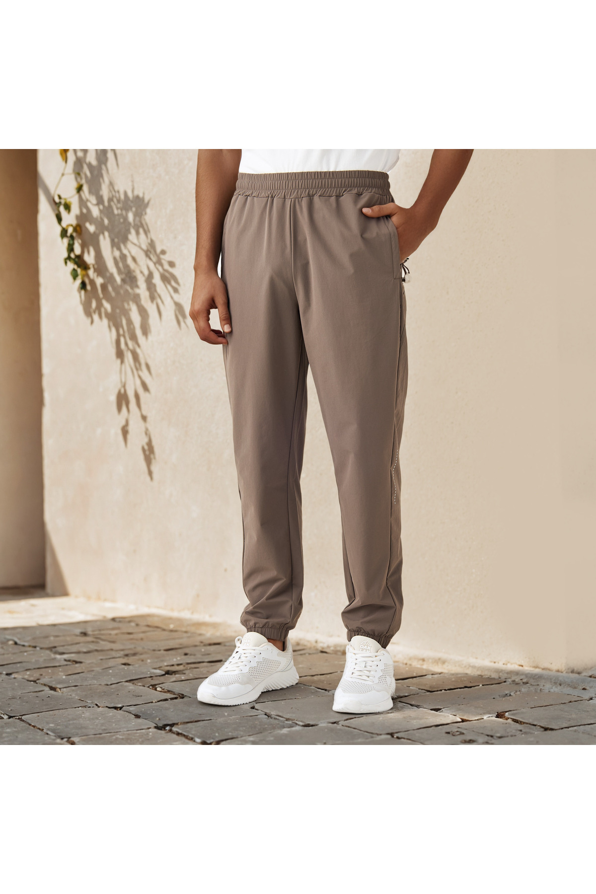 Adot-Regular Fit Joggers with Pockets 1