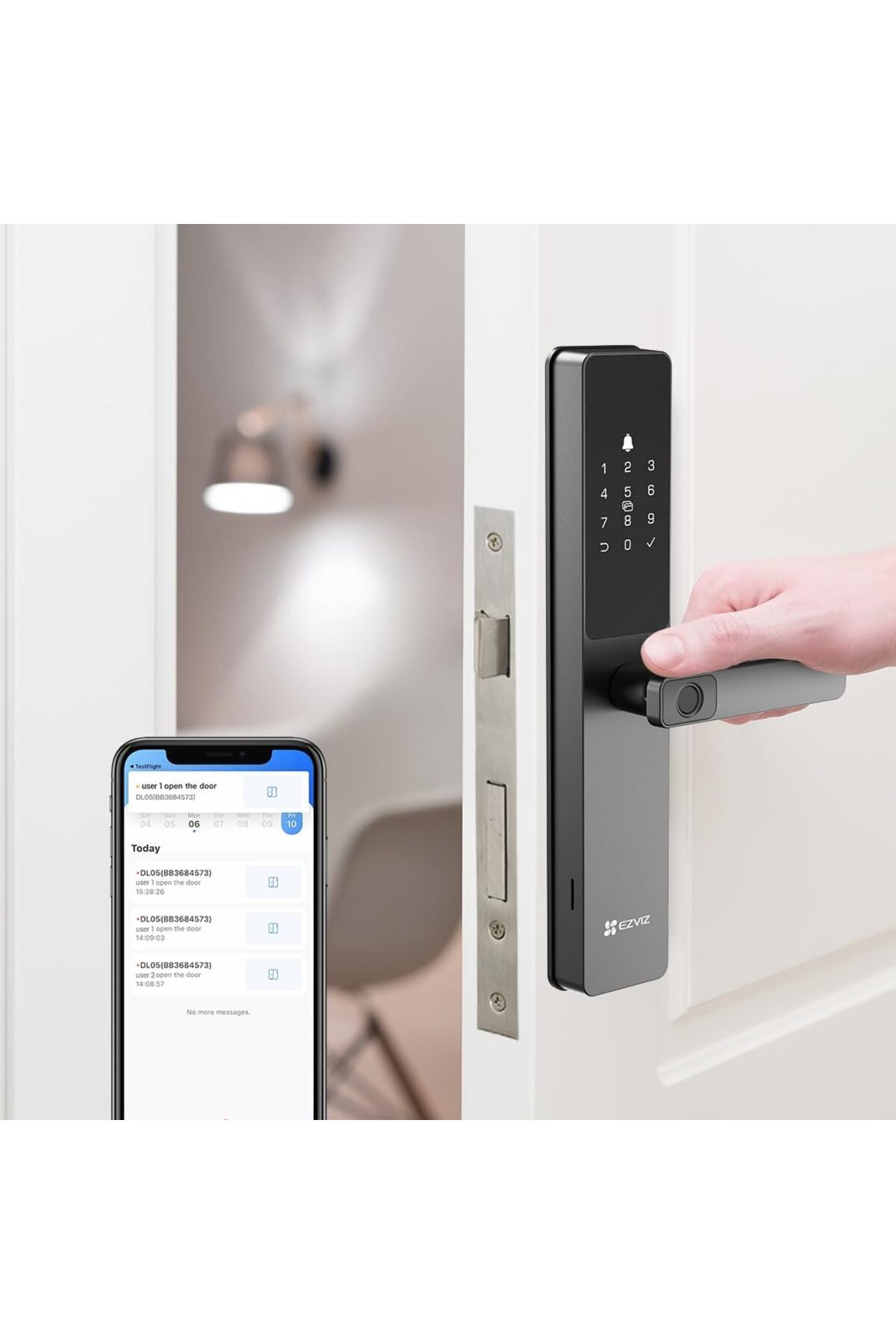 EZVIZ-Smart Lock DL05, 7-in-1 Keyless Entry Door Lock, with Fingerprint Access, Multiple Unlock 2