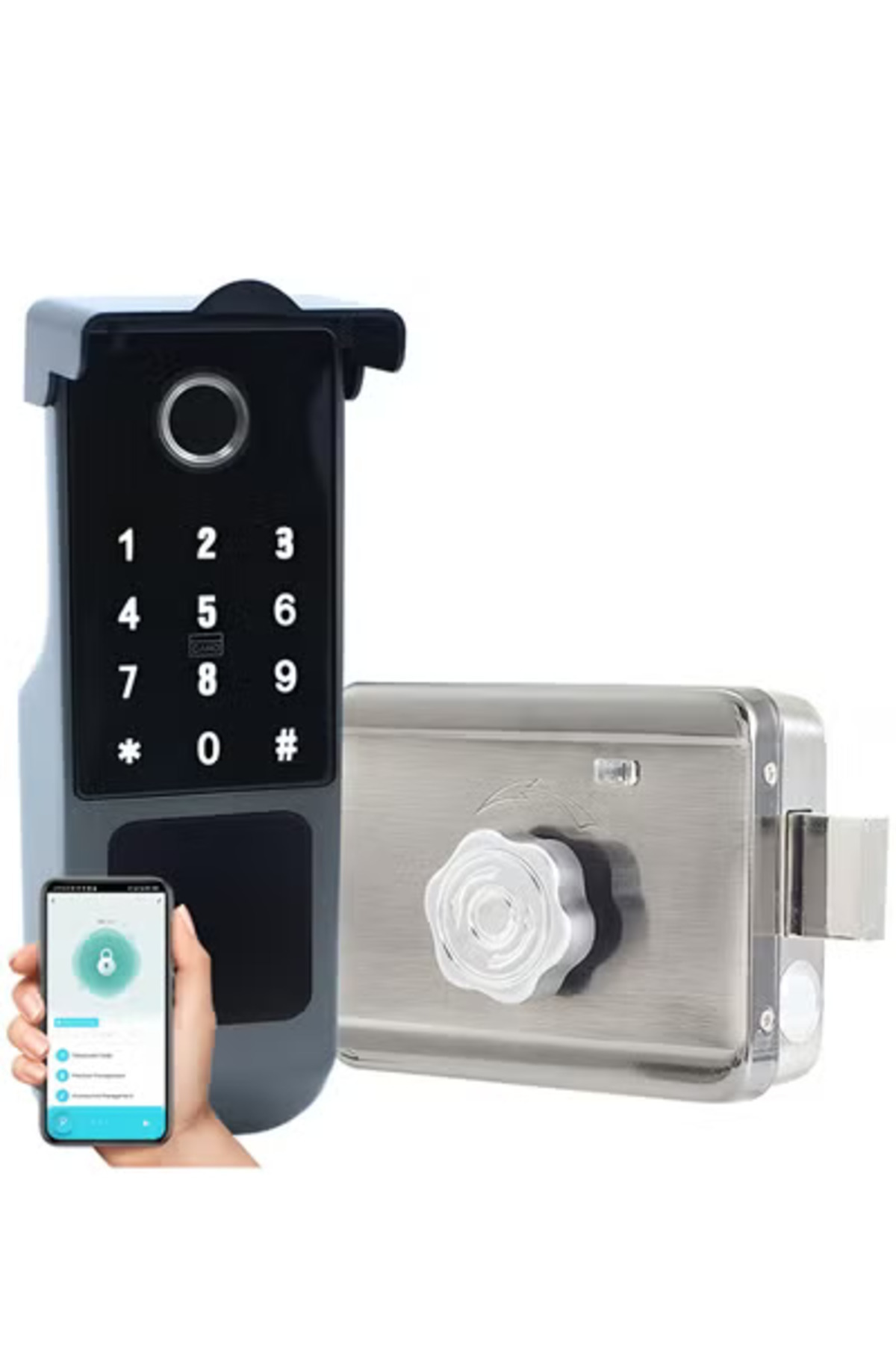 Taimi-Smart waterproof lock with fingerprint, password, IC card & Tuya app – 8 pcs 2