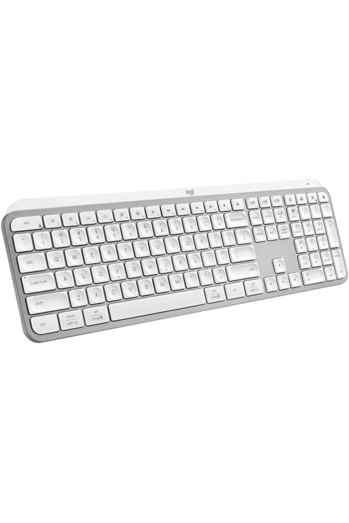 logitech-MX Keys S Wireless Keyboard, Illuminated, 2.4GHz & Bluetooth, USB-C, US INTL Layout, Pale G 2