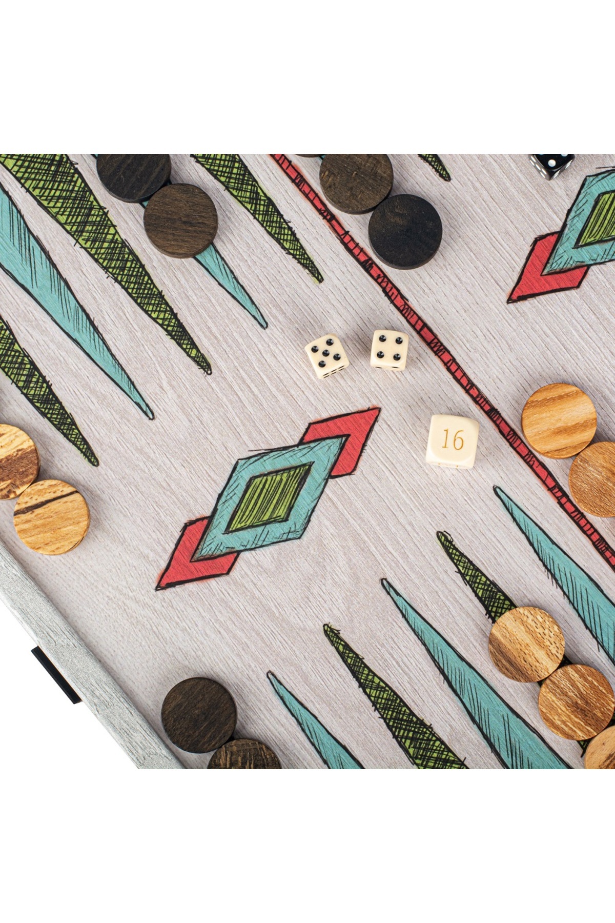 Manopoulos-Combined game 4 in 1, colorful hand drawing - Chess / Backgammon / Ludo / Snake 9