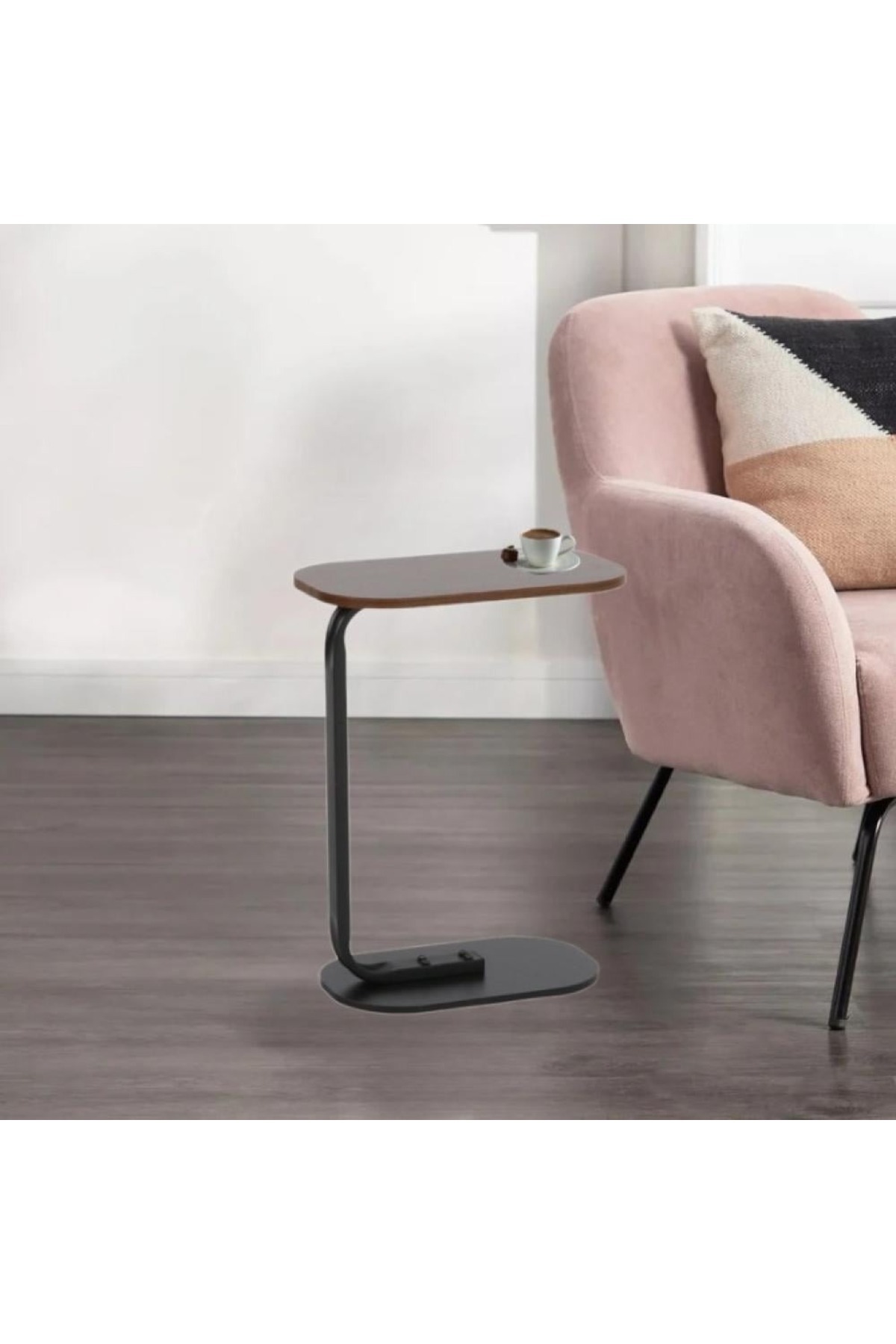 DEC13-Brown wooden single serving table 1