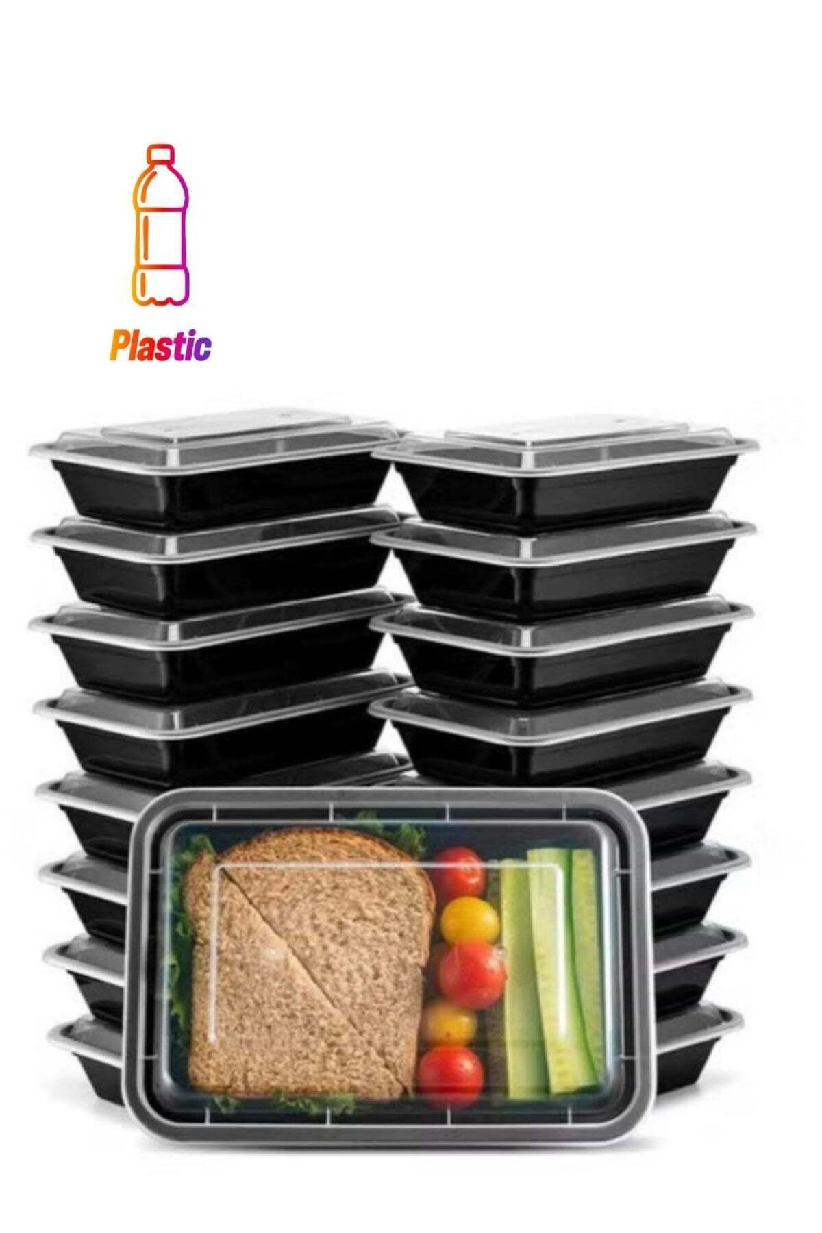 Generic-DUNISO Meal preparation container, 20 packs of 1250ml plastic food storage container with lid, used 1