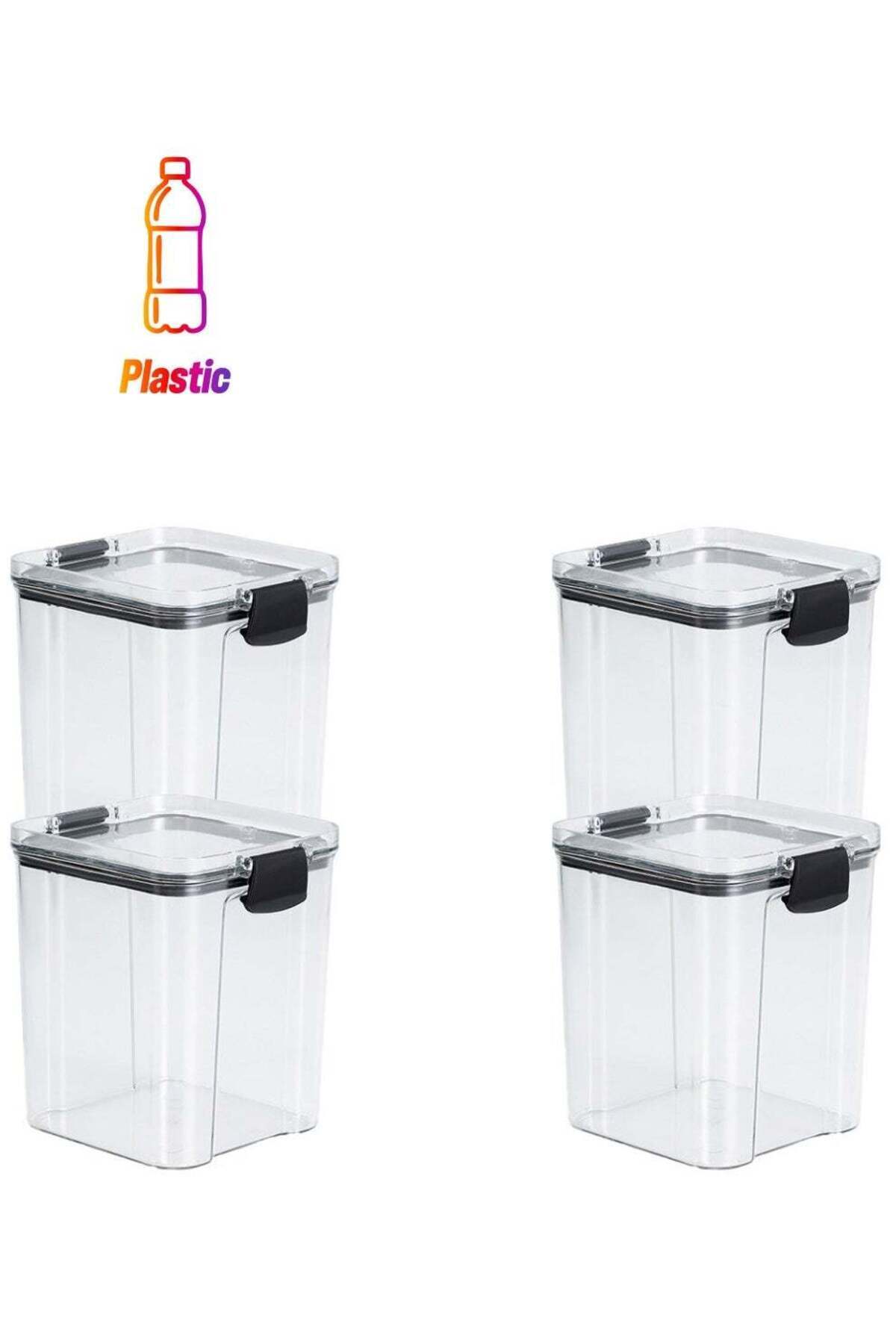 Generic-ZIMNEST Set of 4 pieces 950ML Airtight Food Storage with Lid, Double Sealed Thick storage Jar, Leak 1