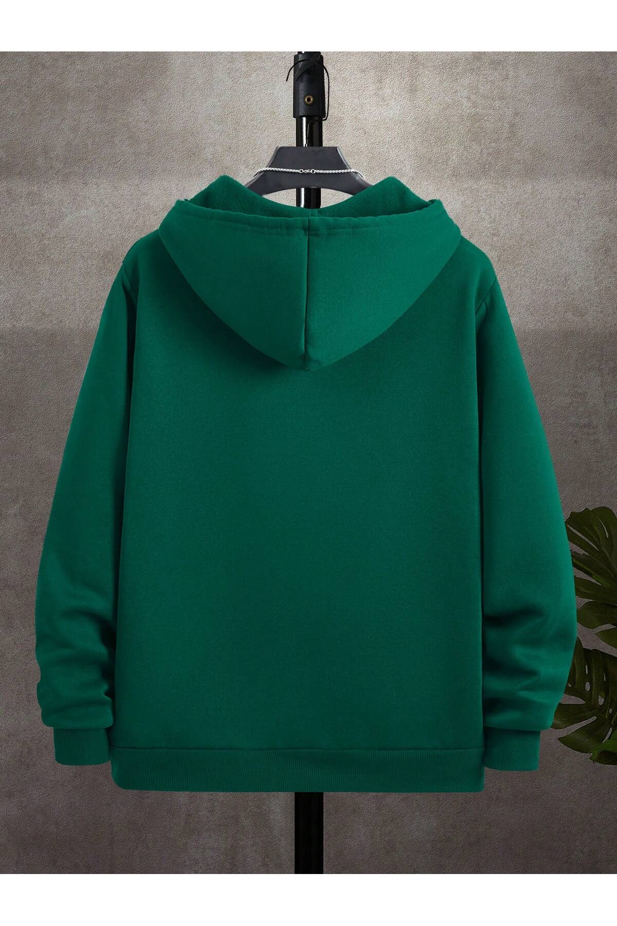 EYAX MODA UNISEX Fermuarlı Kapüşonlu Sweatshirt görsel 2