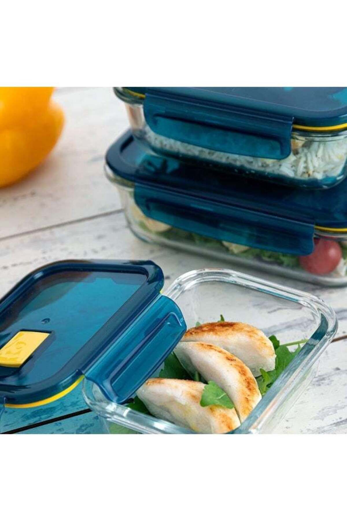 Generic-Mondex Borosilicate Glass Rectangular Food Saver Food Storage Container Lunchbox With 650Ml Capacit 1