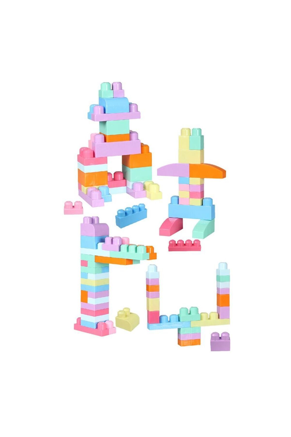 NEWBRENDHOME Öğretici Eğitici Oyuncaklar 2915 Play Blox Pastel Blok Yapı Oyuncakları 56 Parça ,Saklama Çantalı ,1 fotoğrafı 4 (önizleme)