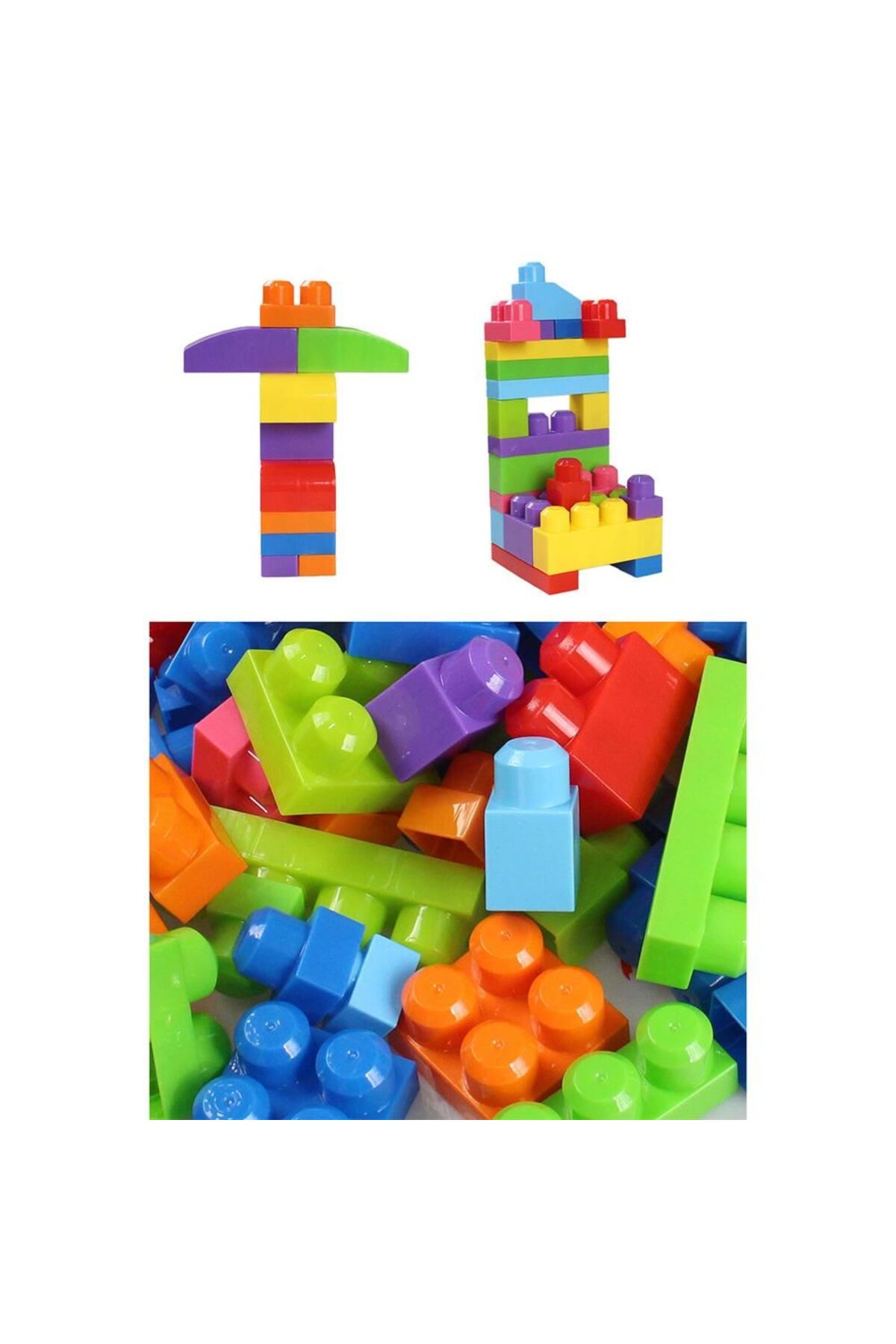 paraply Play Blox Yapı Oyuncakları 83 Parça Kovalı Parlak Renkler Mega Blok Seti 3073 Kız Çocuk Erkek Çocuk fotoğrafı 5 (önizleme)