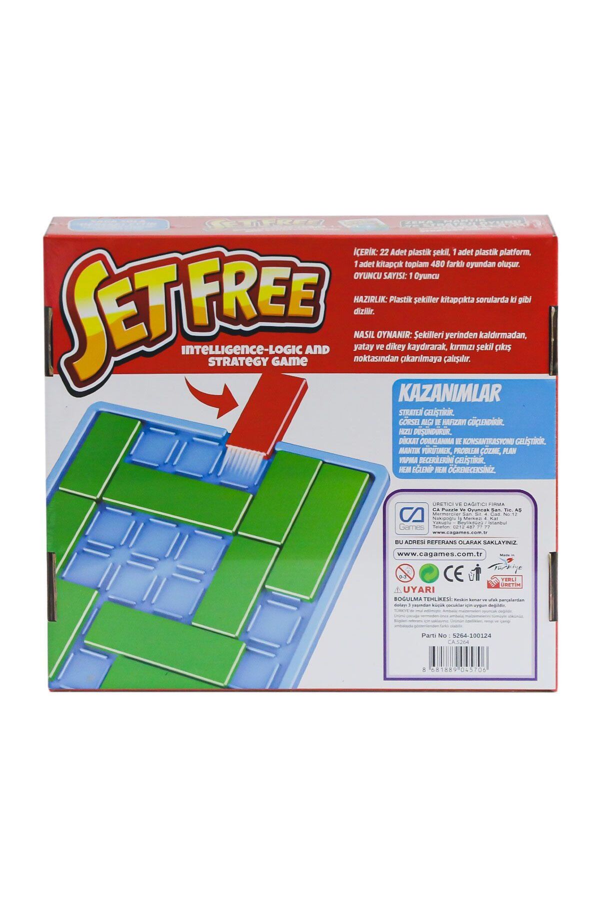 paraply 620 CAPLS-5264 Setfree Zeka, Mantık ve Strateji Oyunu Kız Çocuk Erkek Çocuk Oyuncak Eğitici Oyuncakl fotoğrafı 2 (önizleme)