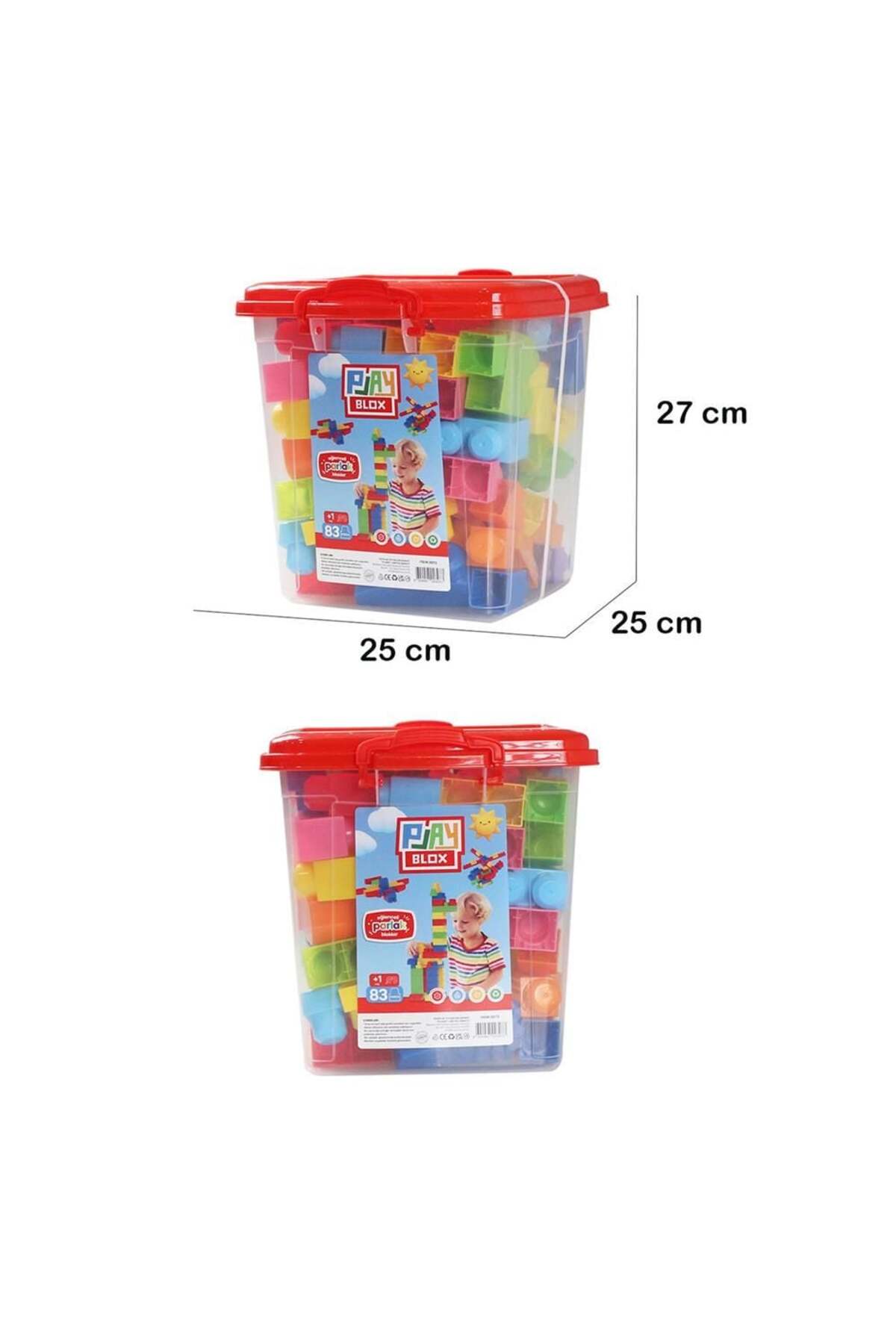 paraply Play Blox Yapı Oyuncakları 83 Parça Kovalı Parlak Renkler Mega Blok Seti 3073 Kız Çocuk Erkek Çocuk fotoğrafı 2 (önizleme)