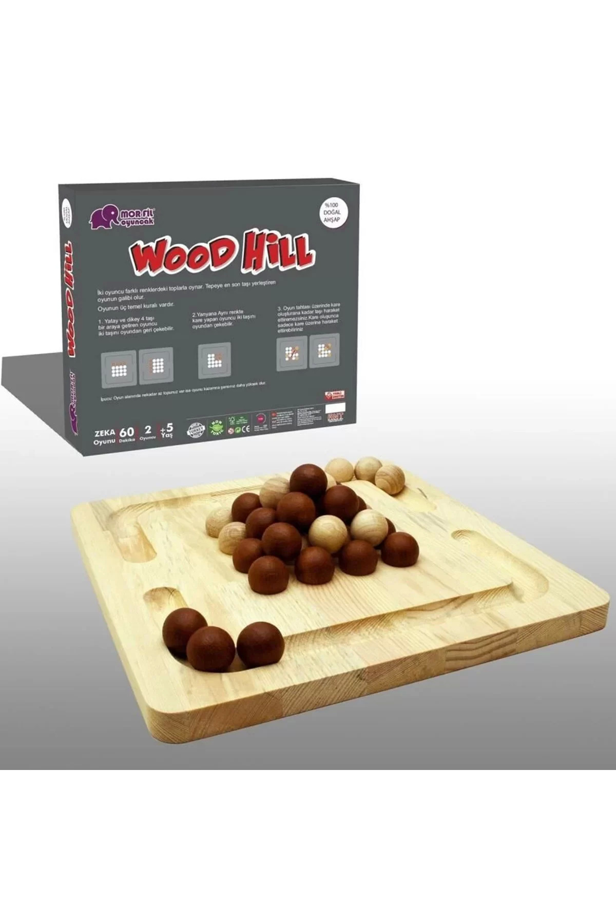 NEWBRENDHOME Öğretici Eğitici Oyuncaklar Wood Hill Ahşap Piramit Akıl Zeka Oyunu Kız Erkek Çocuk Oyuncak fotoğrafı 4 (önizleme)